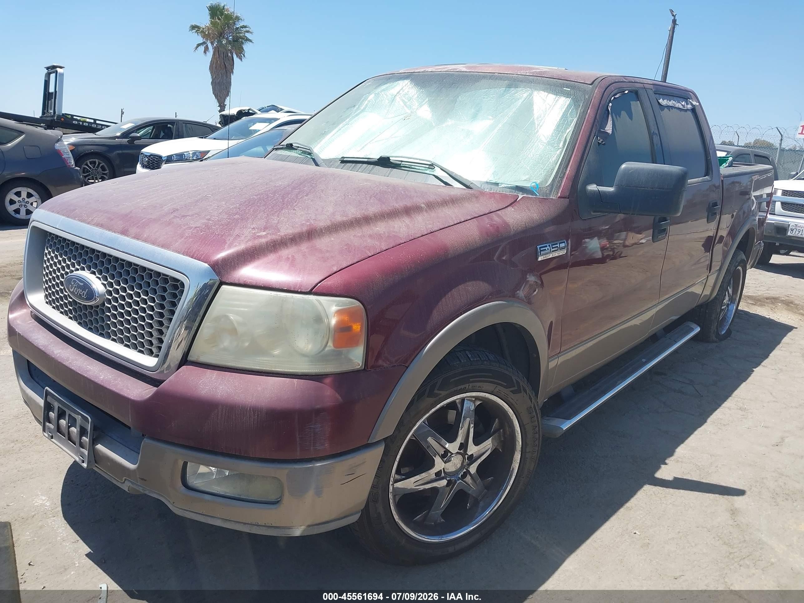 2004 Ford F-150 Lariat/xlt Бордовый vin: 1FTPW12574KD32233