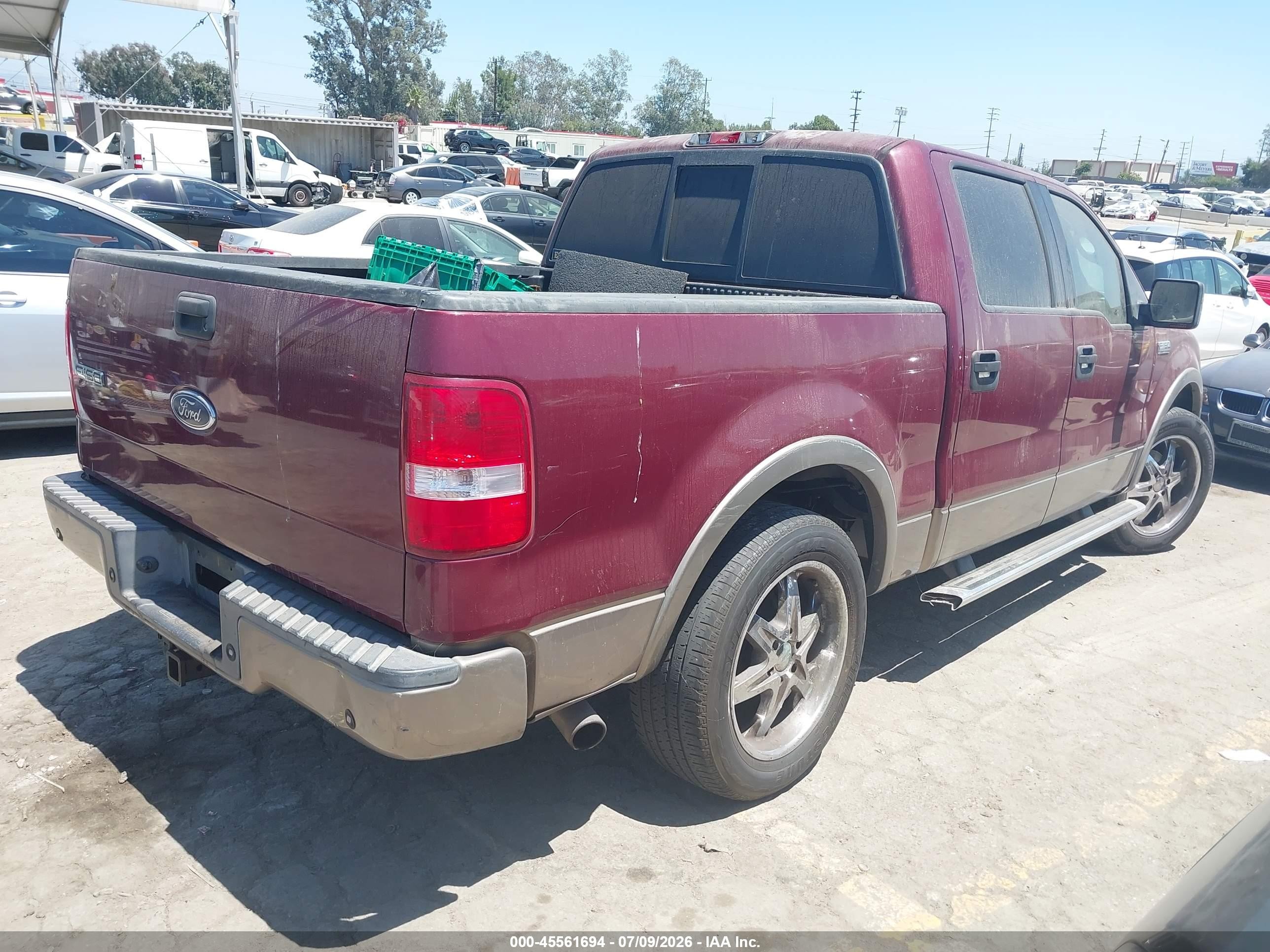 2004 Ford F-150 Lariat/xlt Бордовый vin: 1FTPW12574KD32233