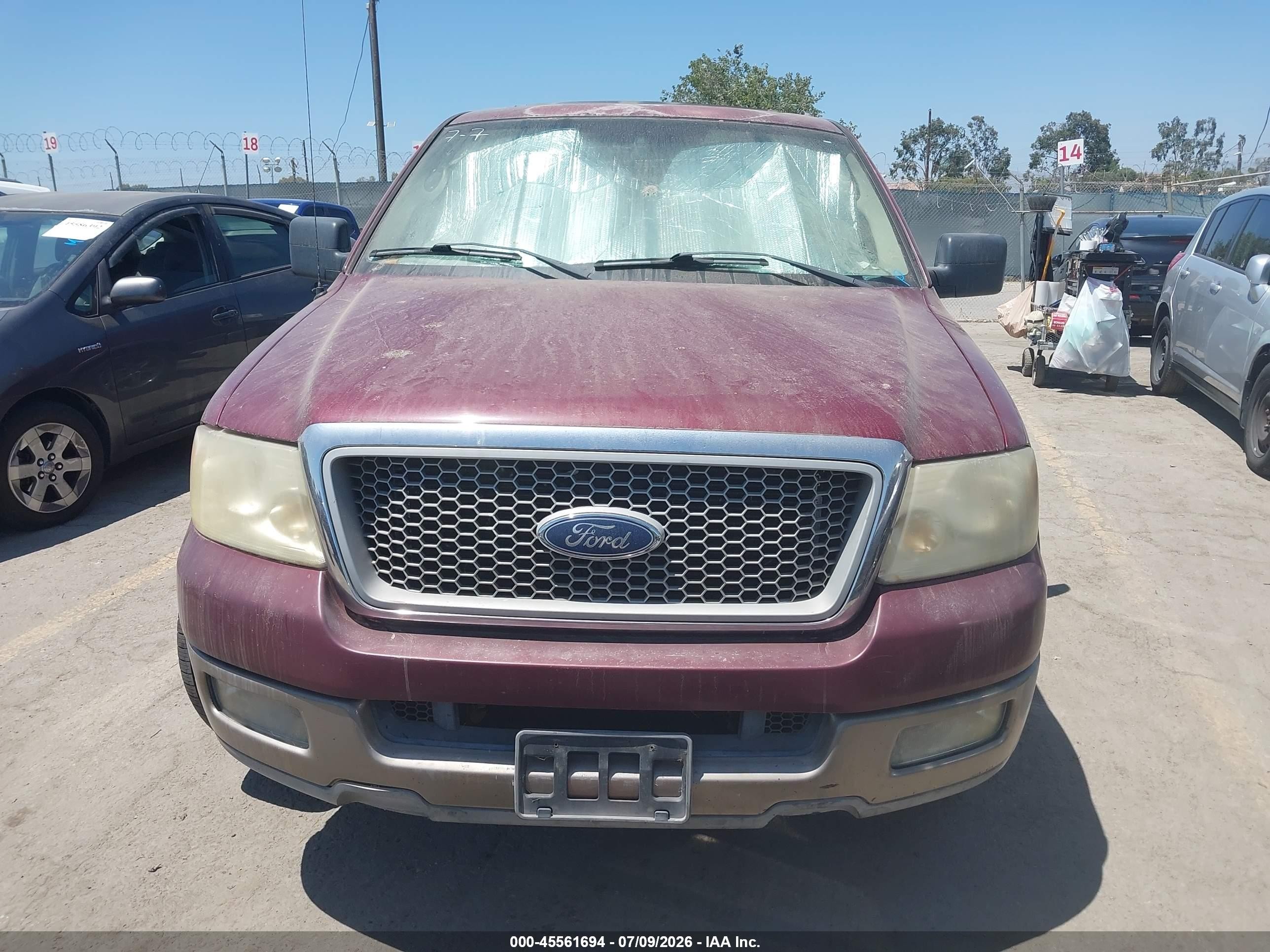 2004 Ford F-150 Lariat/xlt Бордовый vin: 1FTPW12574KD32233
