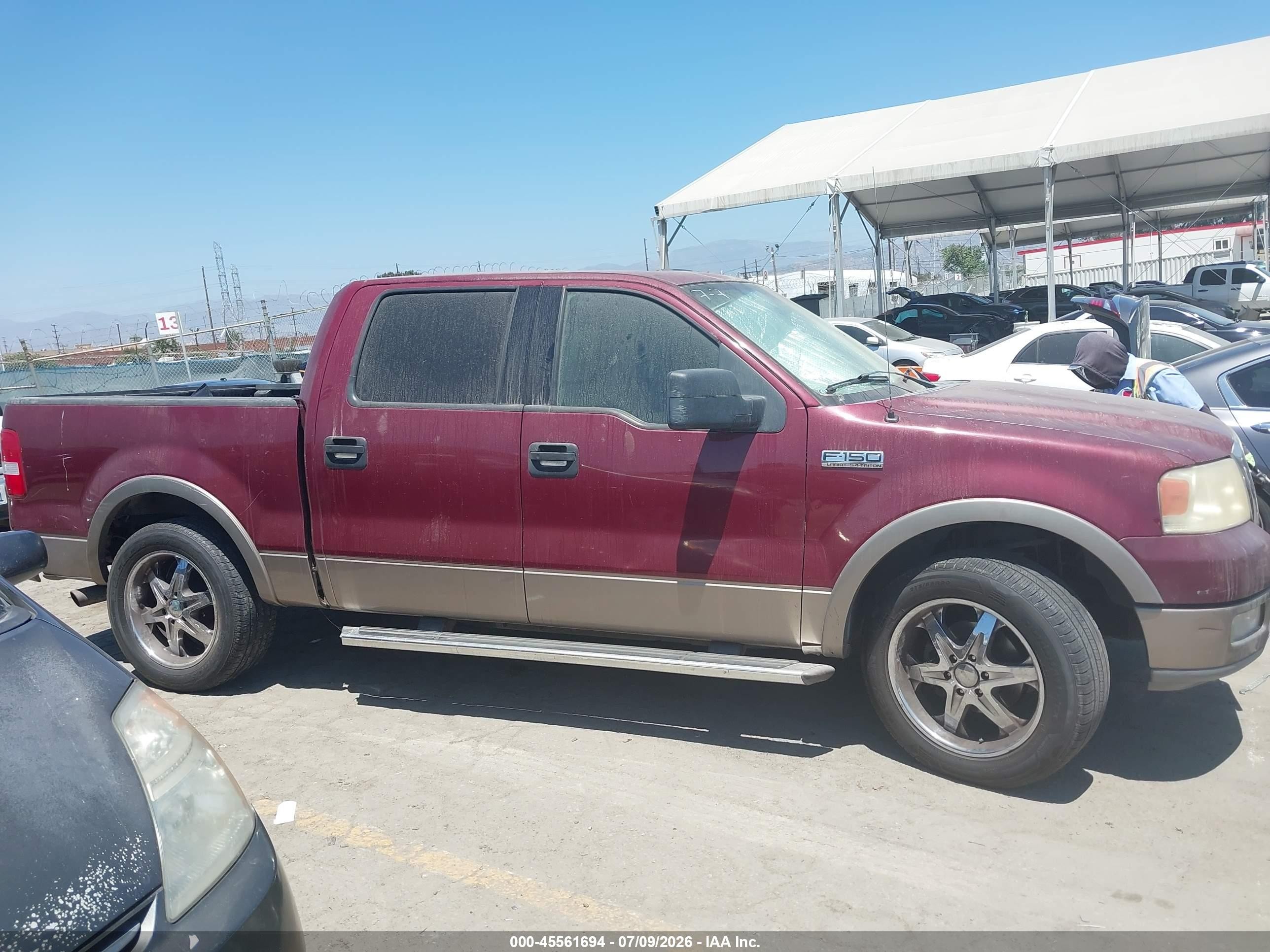 2004 Ford F-150 Lariat/xlt Бордовый vin: 1FTPW12574KD32233