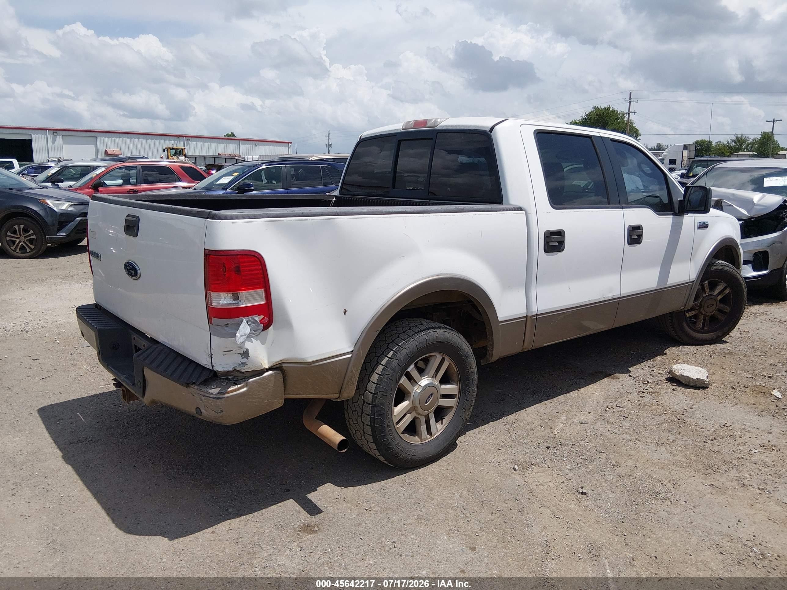 2005 Ford F-150 Lariat/xlt White vin: 1FTPW12575FB05084