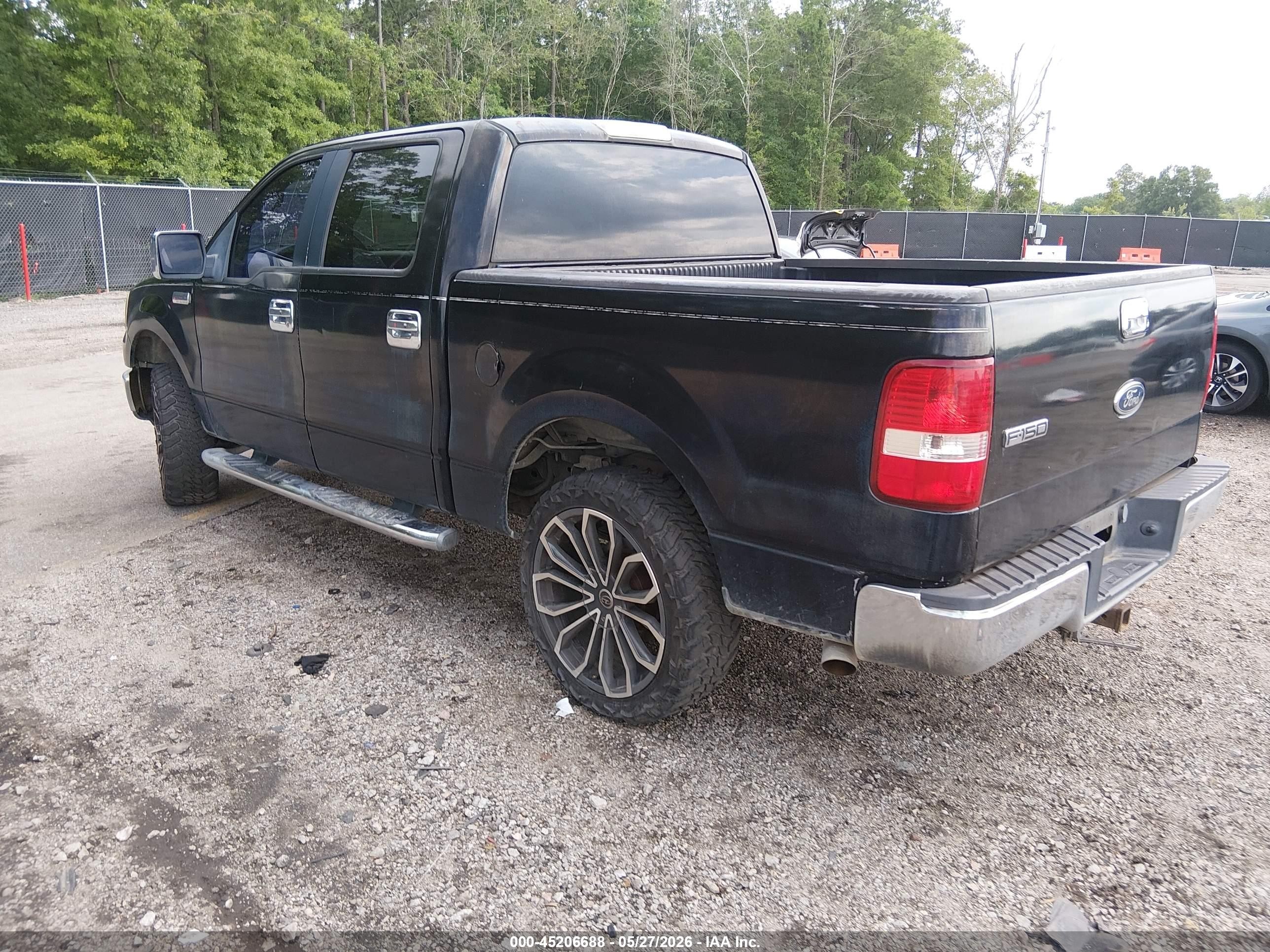 2005 Ford F-150 Lariat/xlt Black vin: 1FTPW12575KE71876