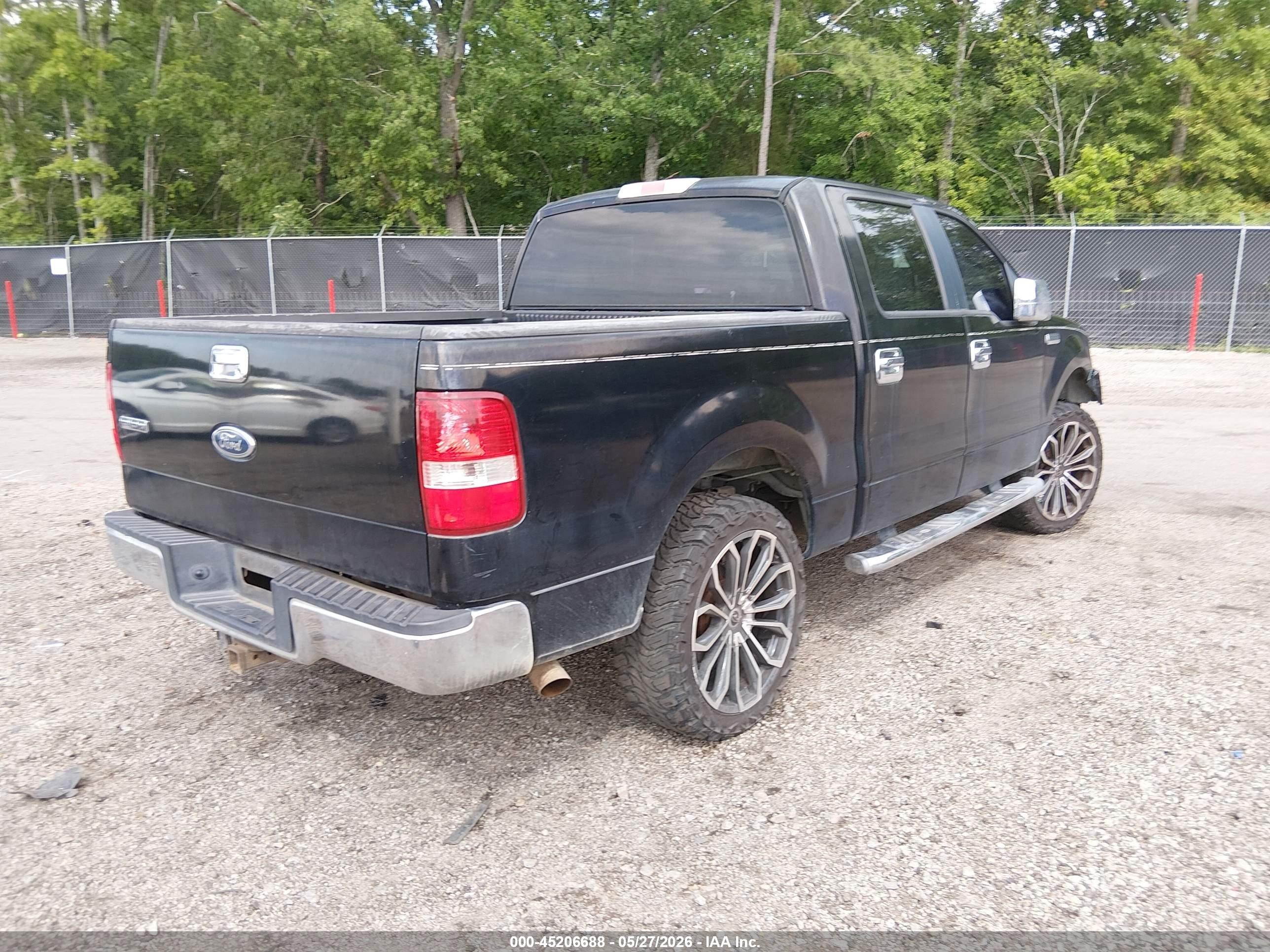 2005 Ford F-150 Lariat/xlt Black vin: 1FTPW12575KE71876