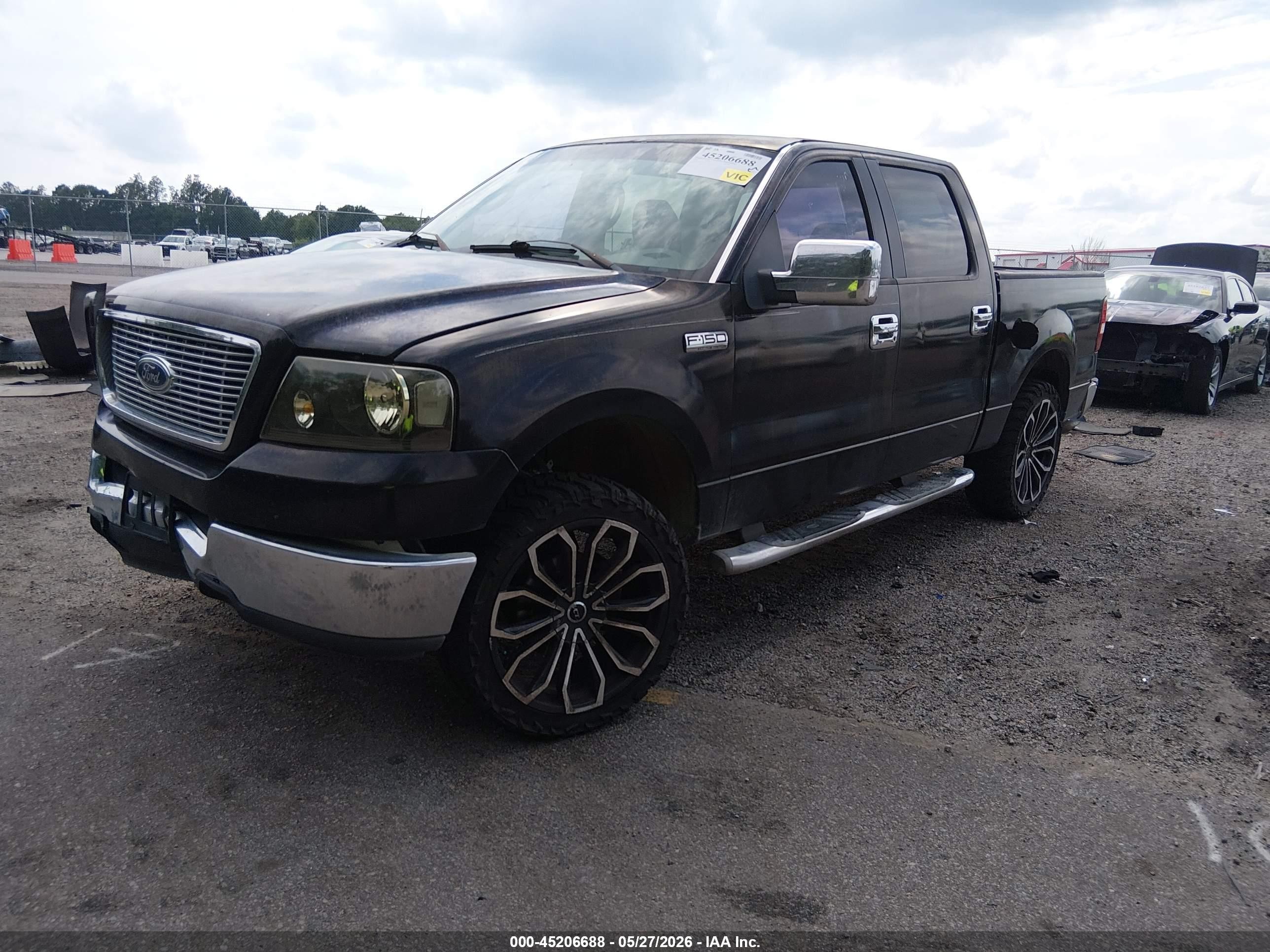 2005 Ford F-150 Lariat/xlt Black vin: 1FTPW12575KE71876