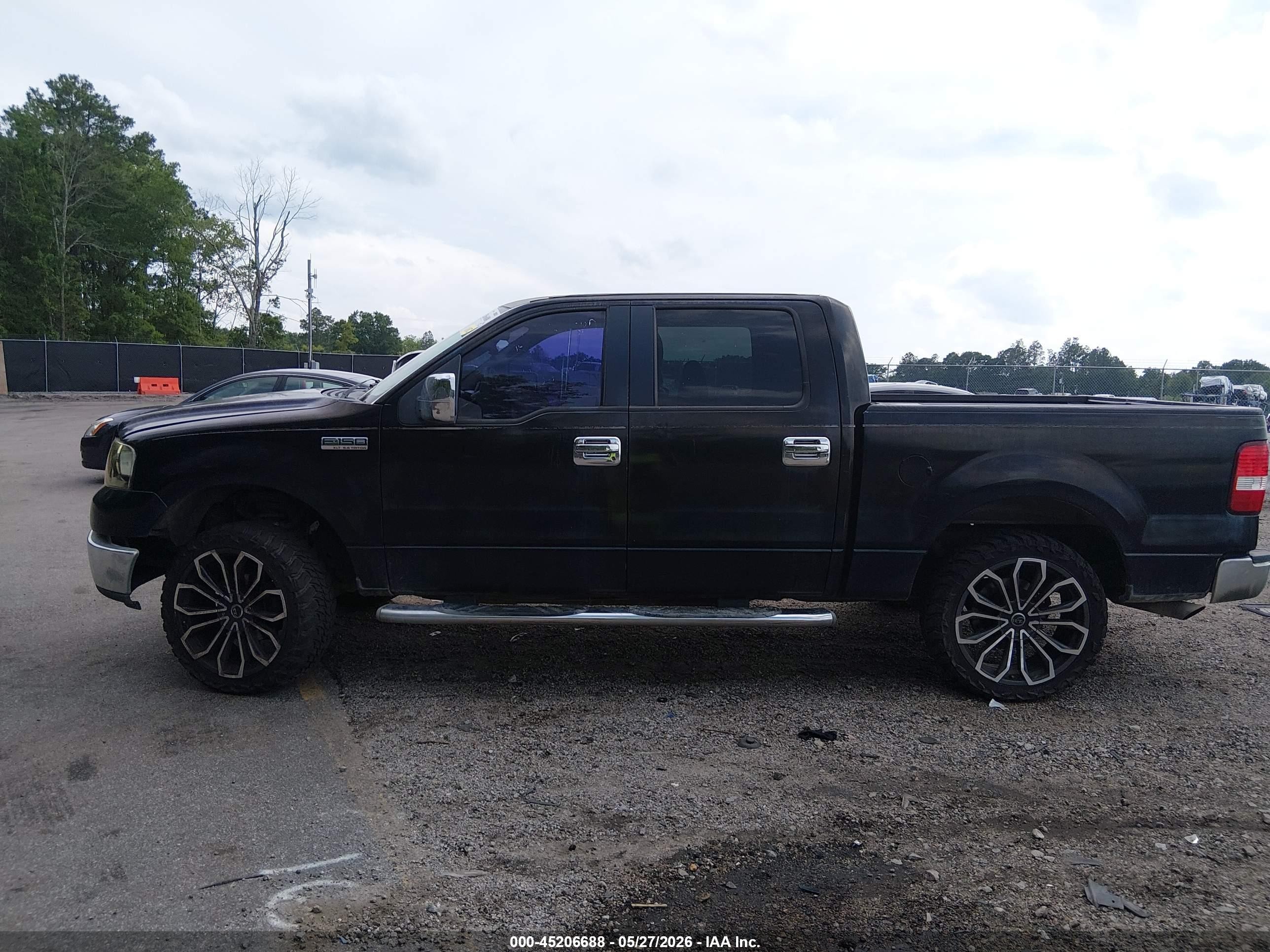 2005 Ford F-150 Lariat/xlt Black vin: 1FTPW12575KE71876