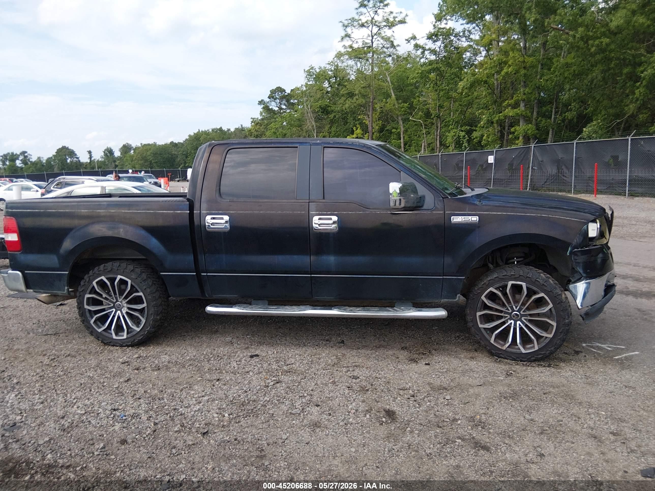 2005 Ford F-150 Lariat/xlt Black vin: 1FTPW12575KE71876
