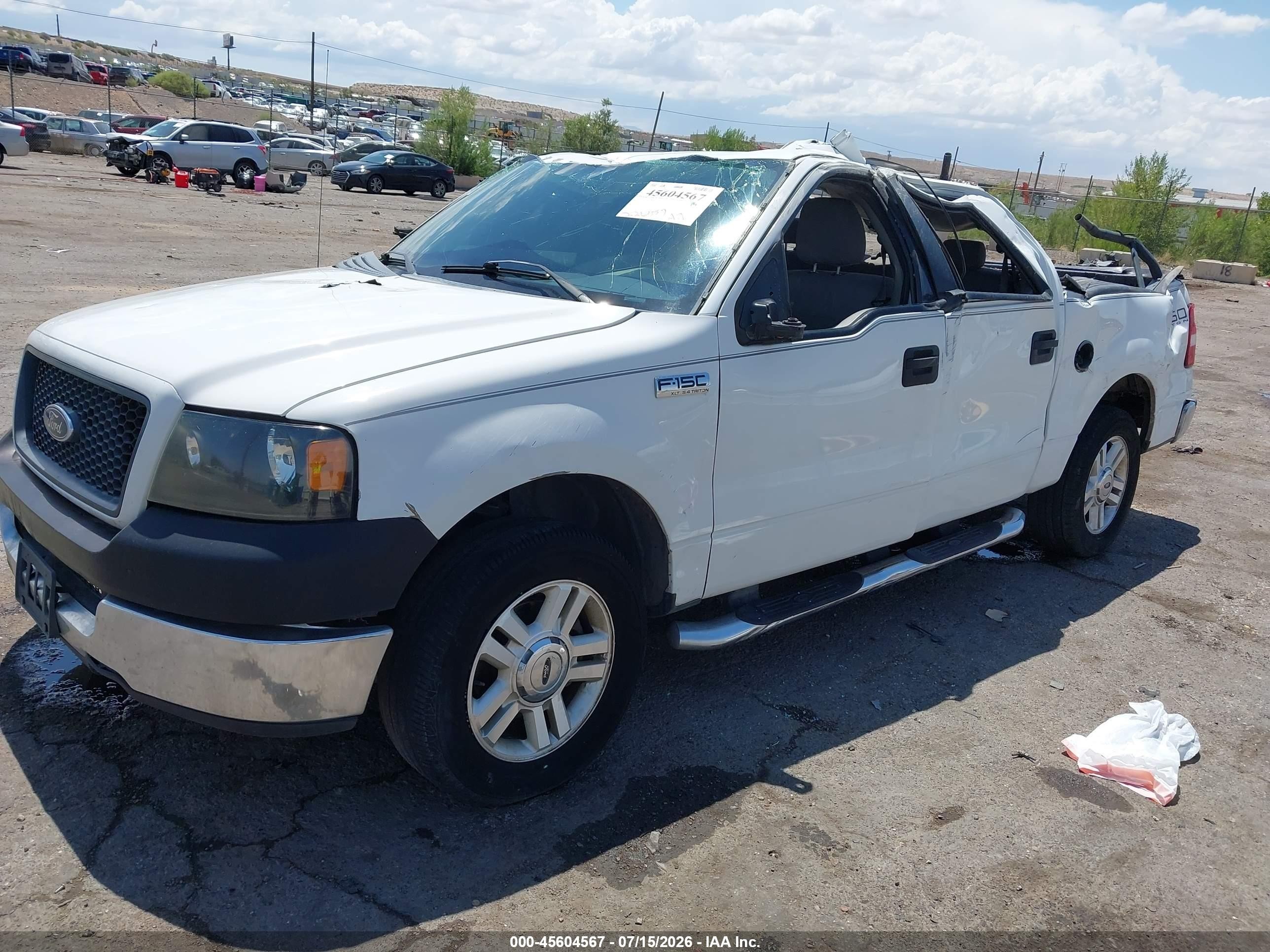 2005 Ford F-150 Lariat/xlt White vin: 1FTPW12575KE78410