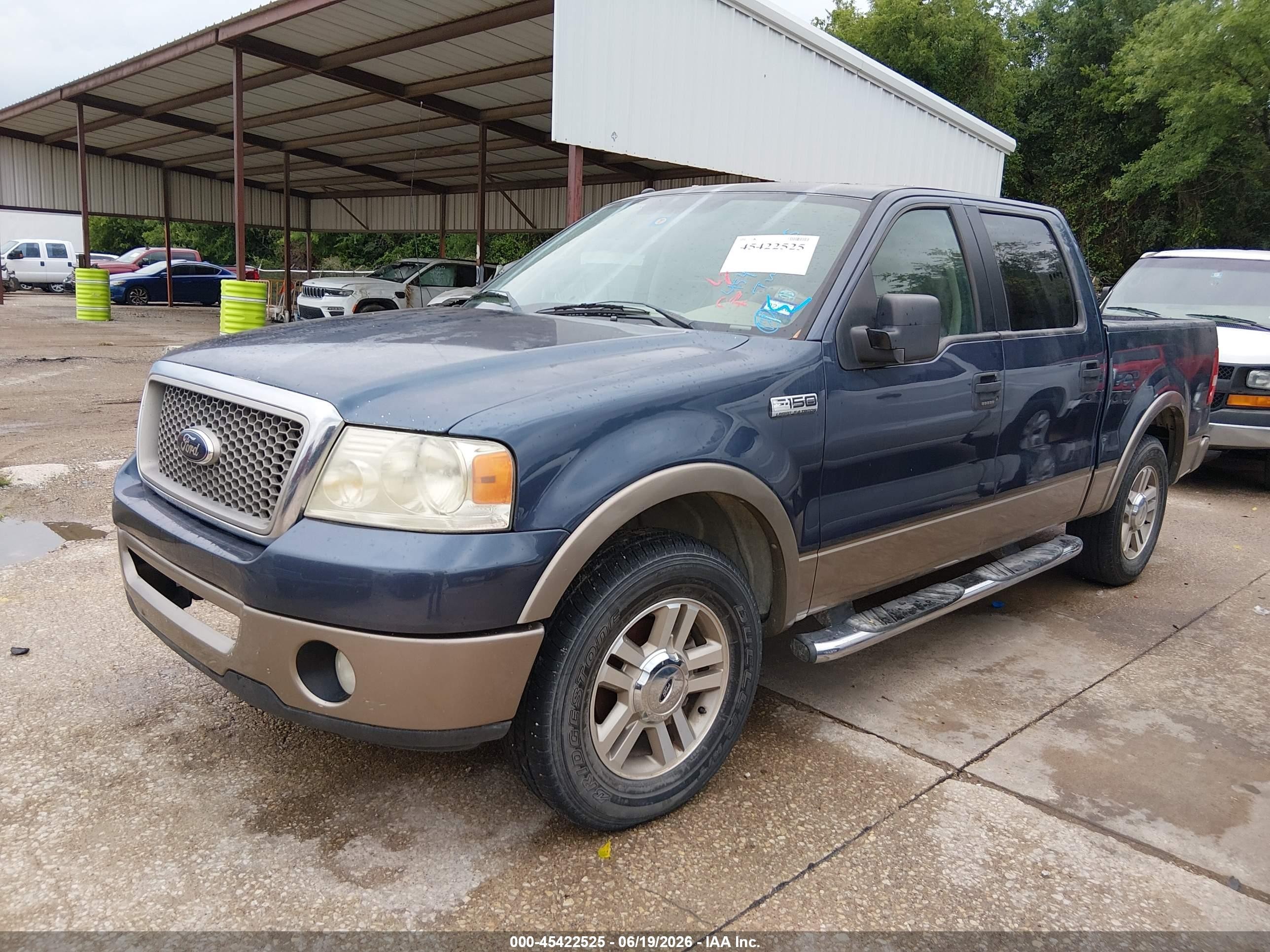 2006 Ford F-150 Lariat/xlt Blue vin: 1FTPW12576KC58282