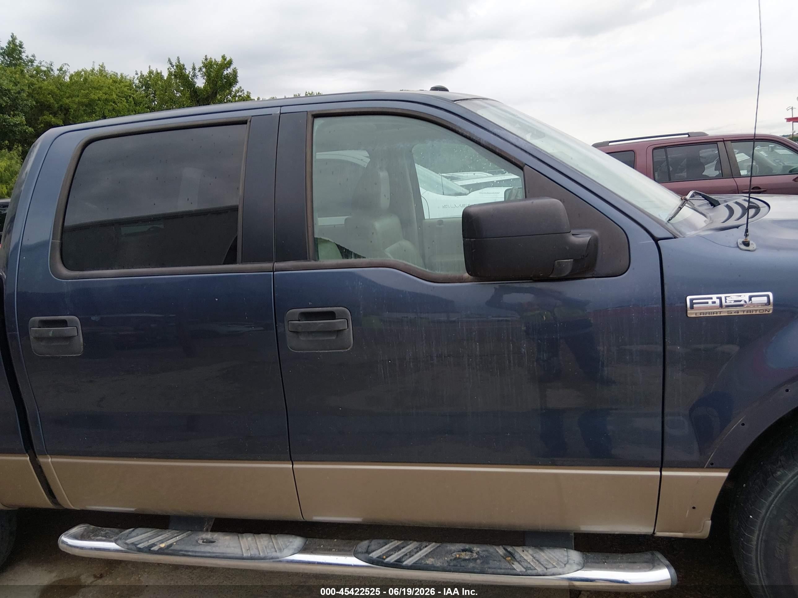 2006 Ford F-150 Lariat/xlt Blue vin: 1FTPW12576KC58282
