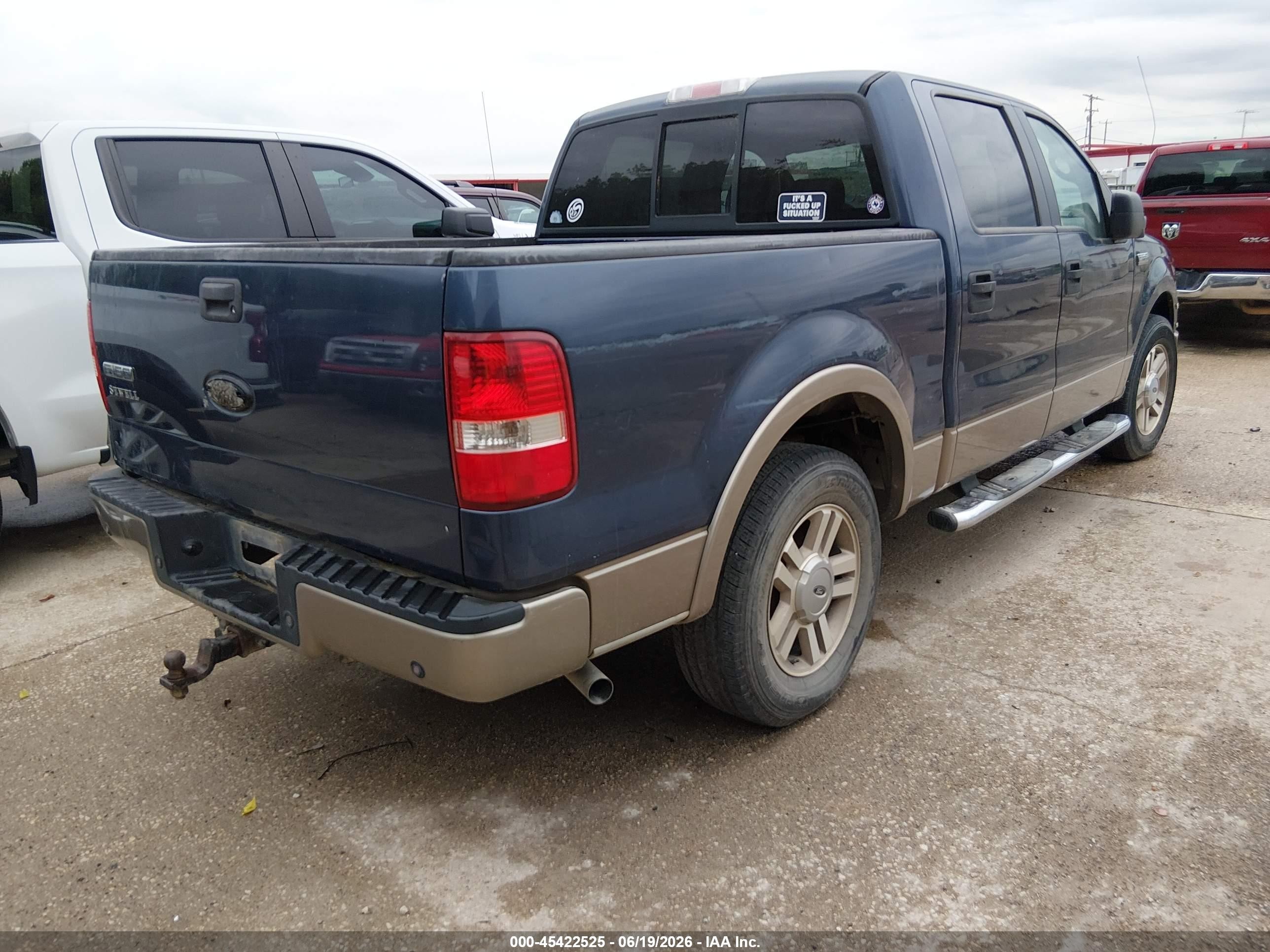 2006 Ford F-150 Lariat/xlt Blue vin: 1FTPW12576KC58282