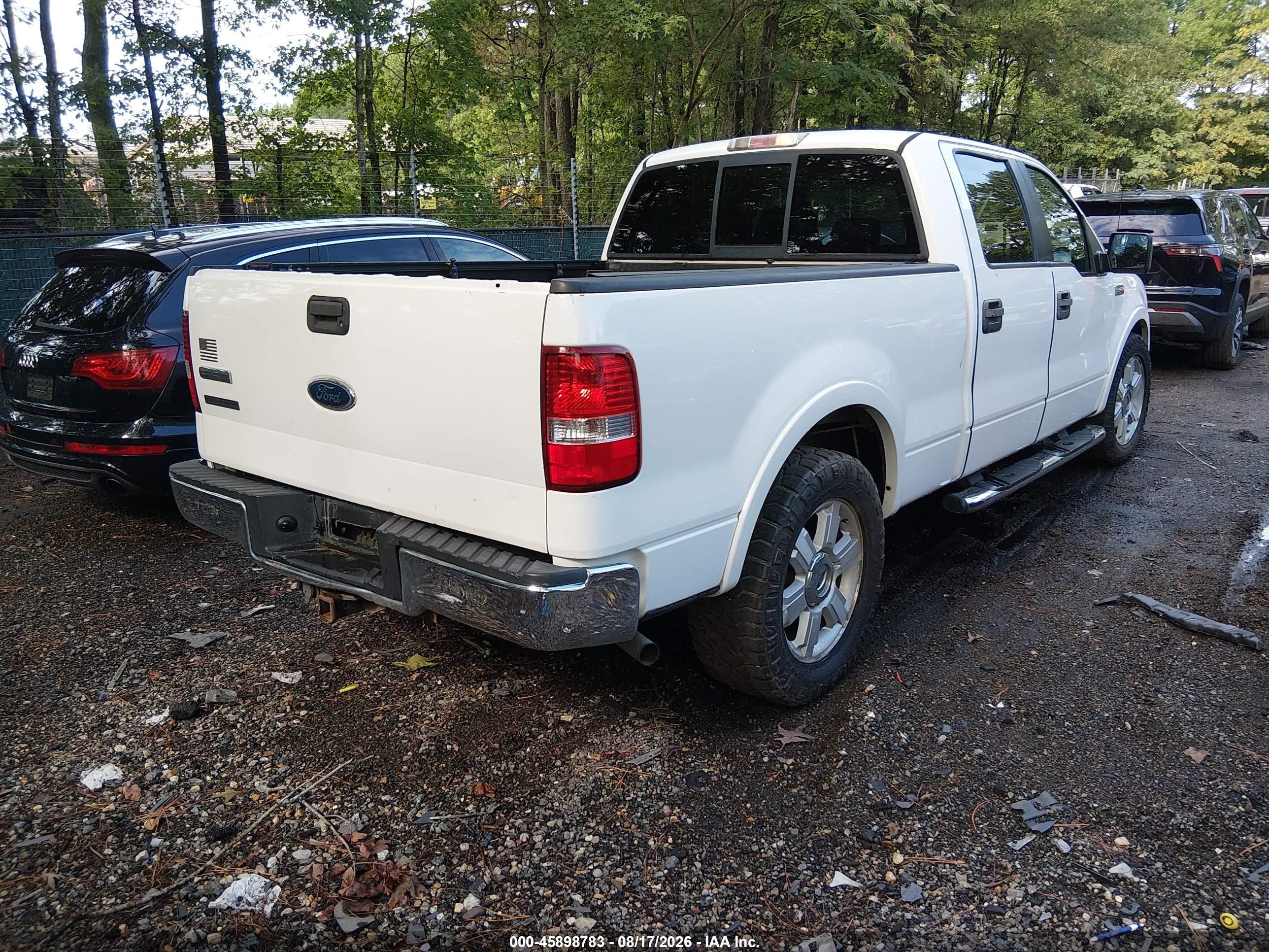 2006 Ford F-150 Lariat/xlt White vin: 1FTPW12576KD69902