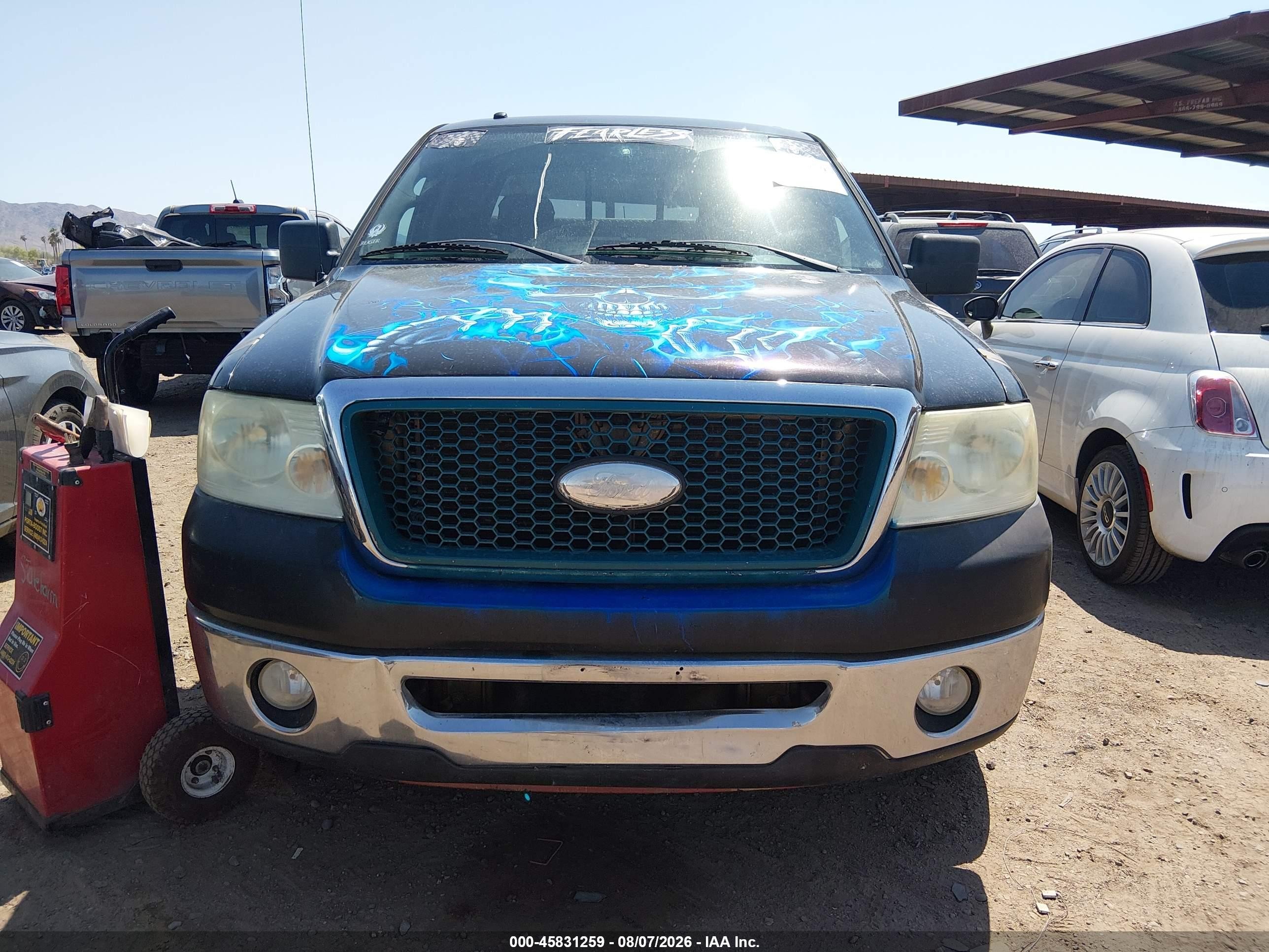 2008 Ford F-150 Lariat Black vin: 1FTPW12578FA22565