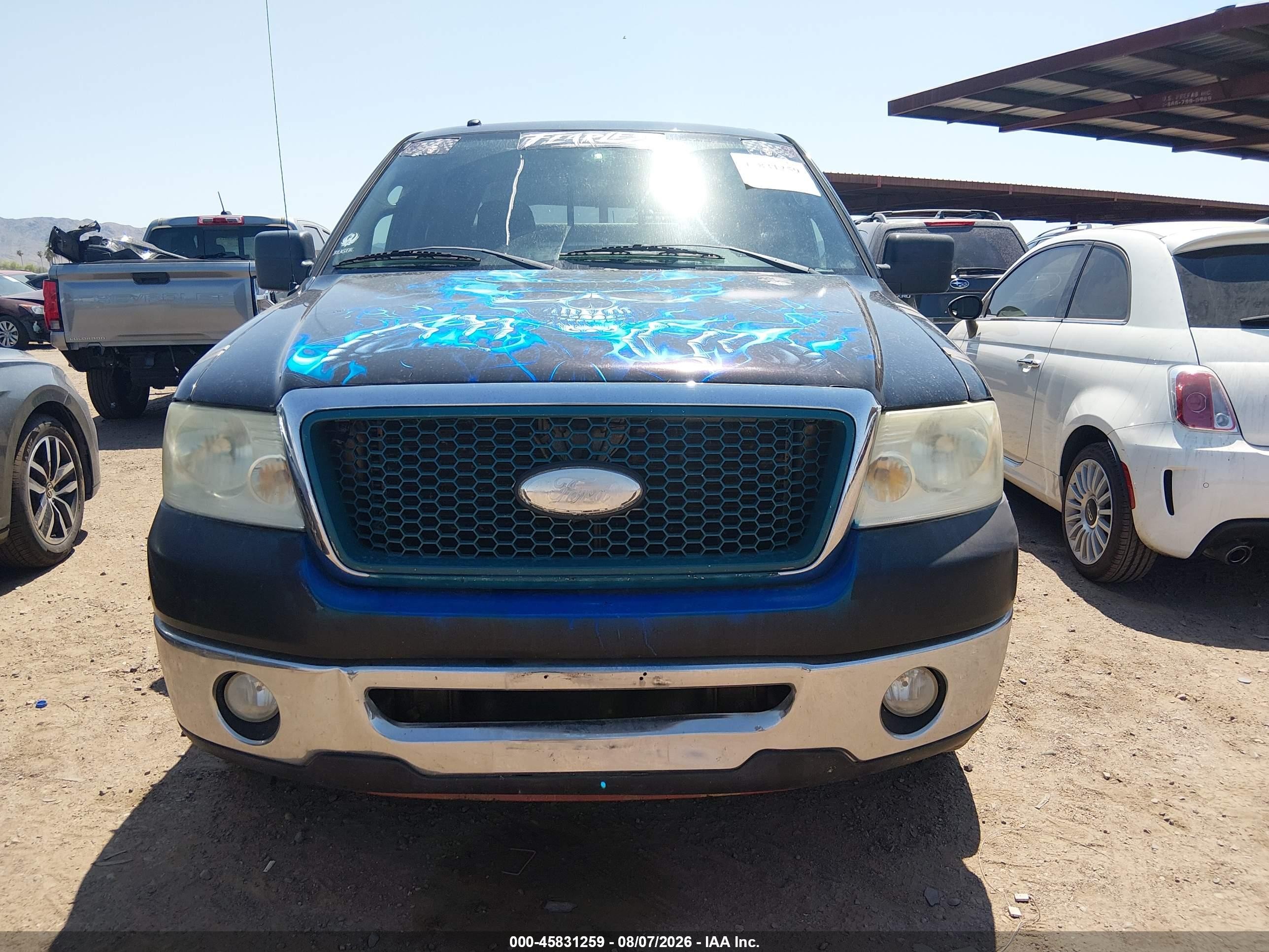 2008 Ford F-150 Lariat Black vin: 1FTPW12578FA22565