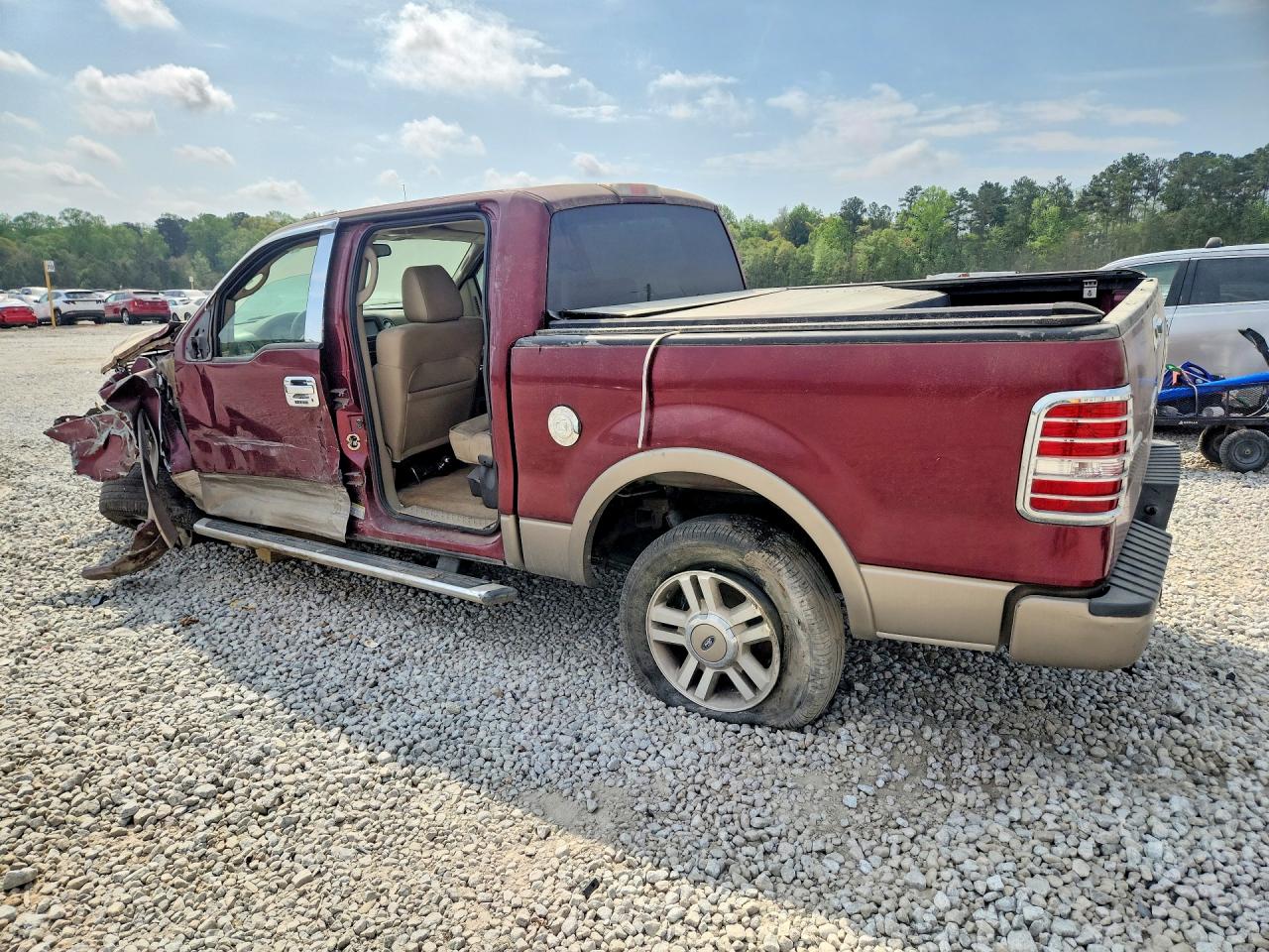 2005 Ford F150 Supercrew Maroon vin: 1FTPW12585FB03893