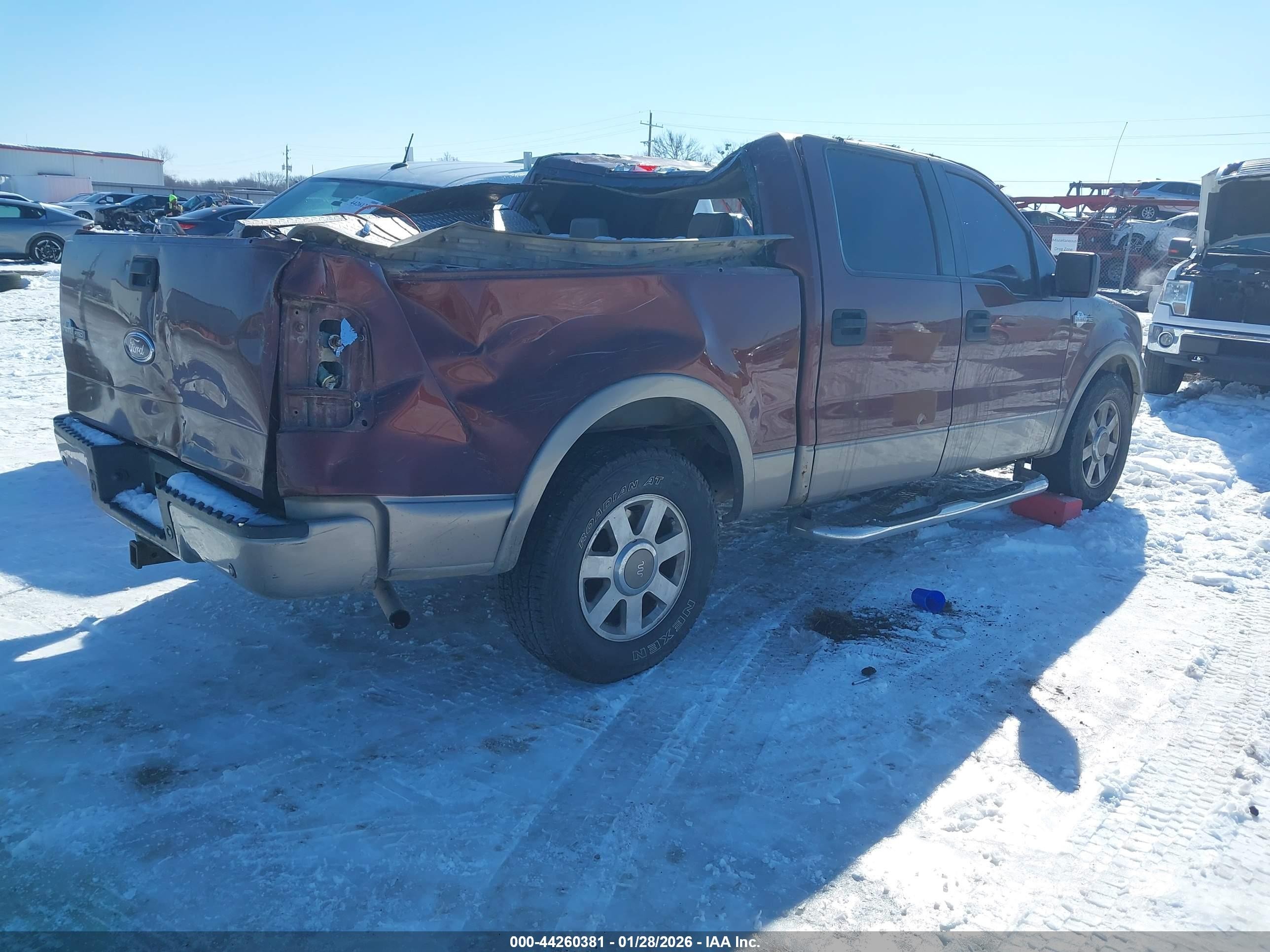 2005 Ford F-150 Lariat/xlt Burgundy vin: 1FTPW12585KC82766