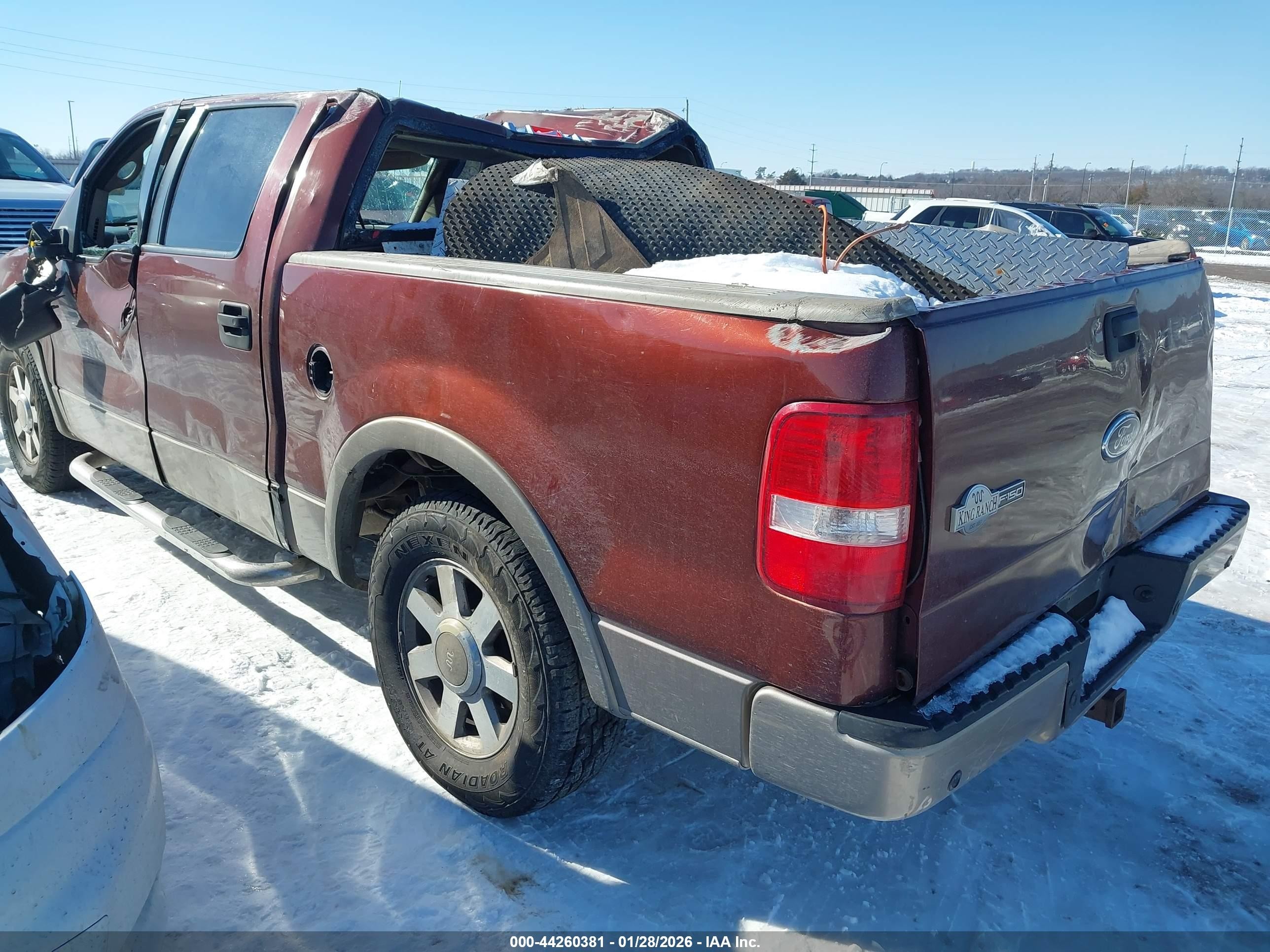 2005 Ford F-150 Lariat/xlt Burgundy vin: 1FTPW12585KC82766