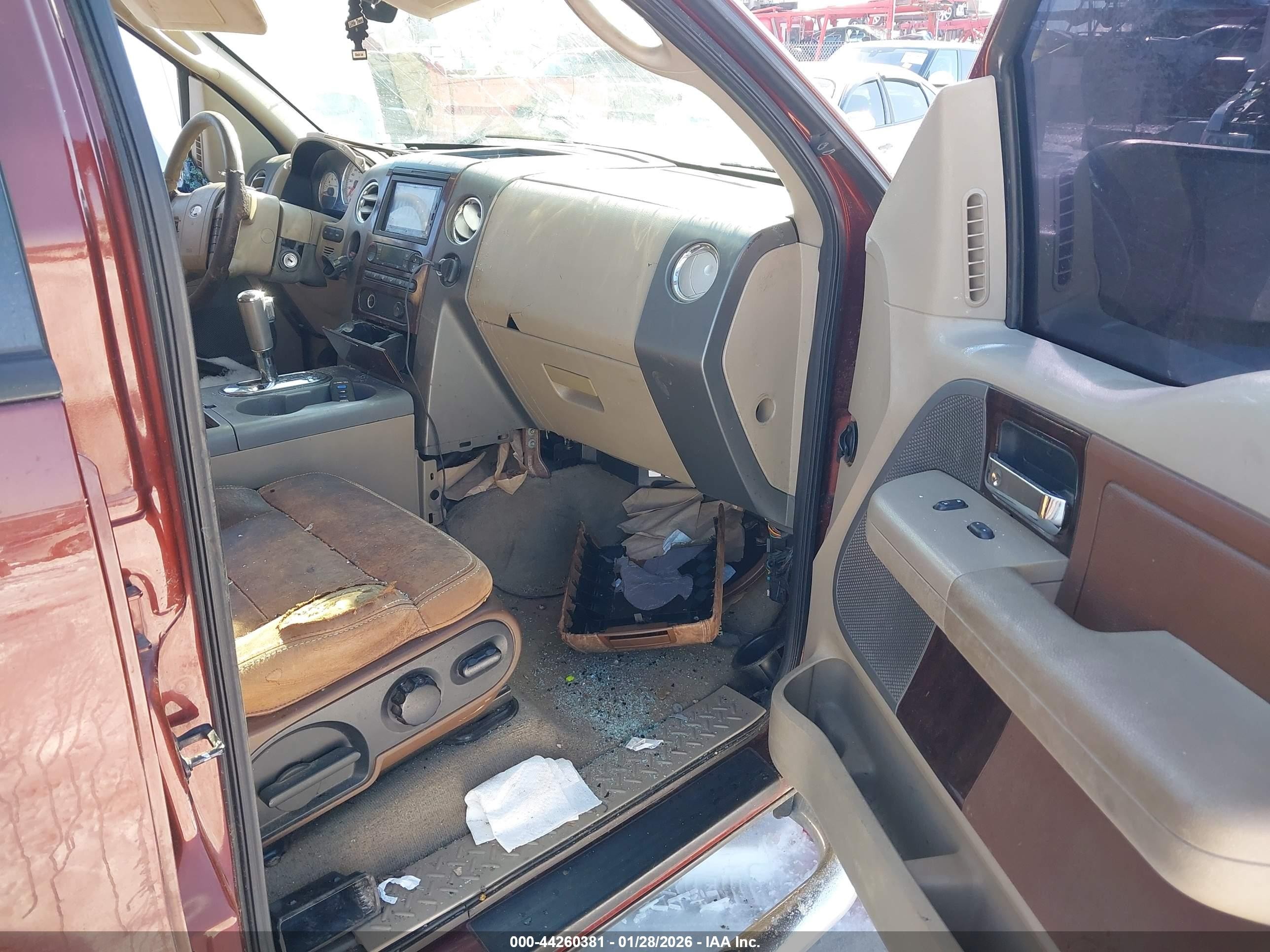 2005 Ford F-150 Lariat/xlt Burgundy vin: 1FTPW12585KC82766