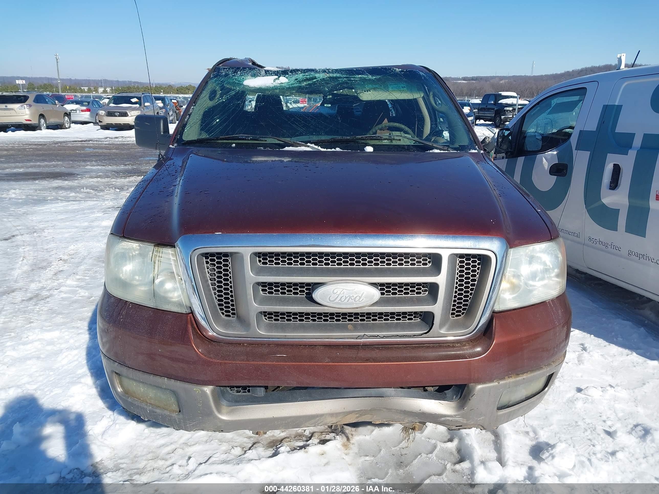 2005 Ford F-150 Lariat/xlt Burgundy vin: 1FTPW12585KC82766