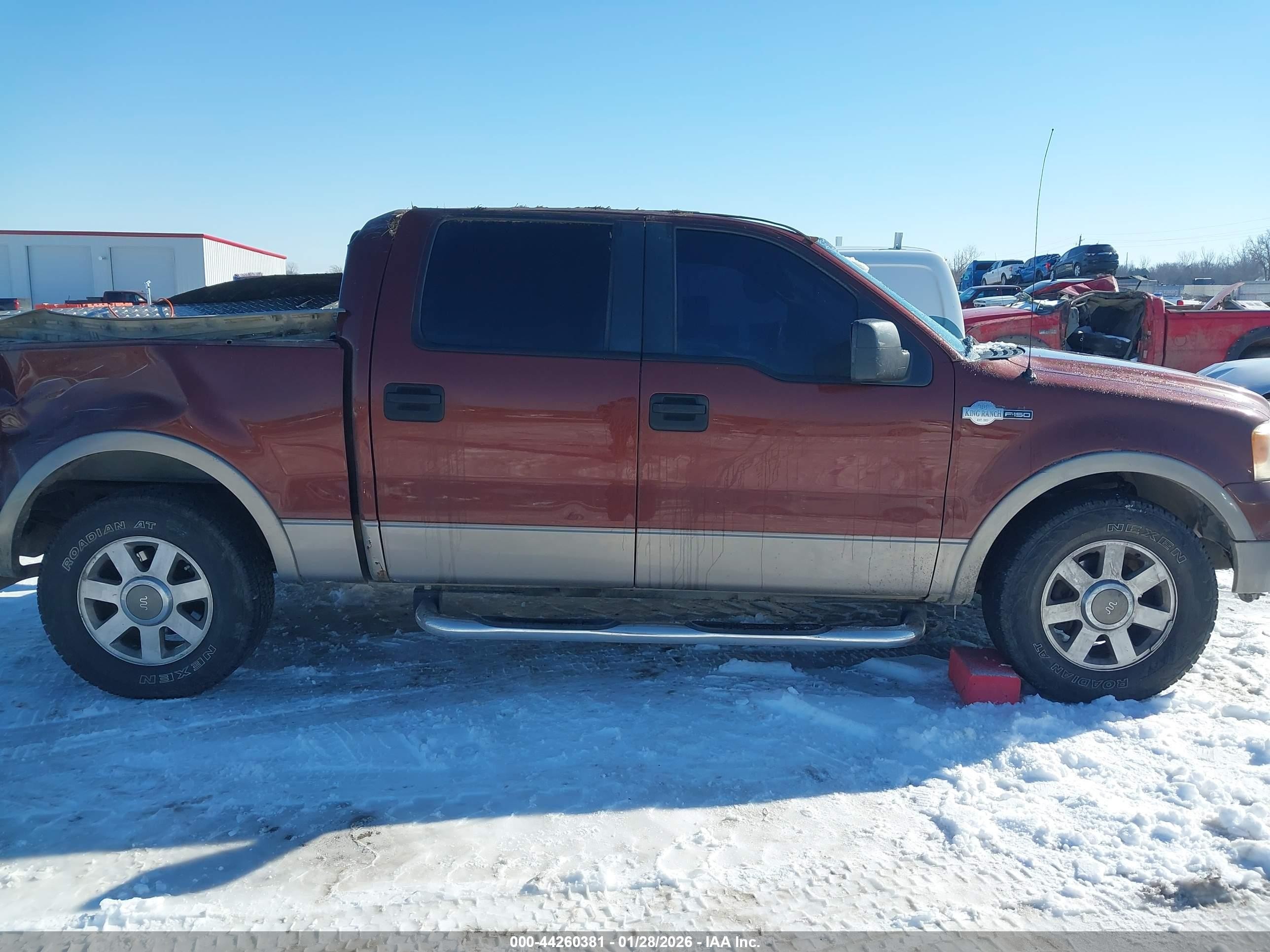 2005 Ford F-150 Lariat/xlt Burgundy vin: 1FTPW12585KC82766
