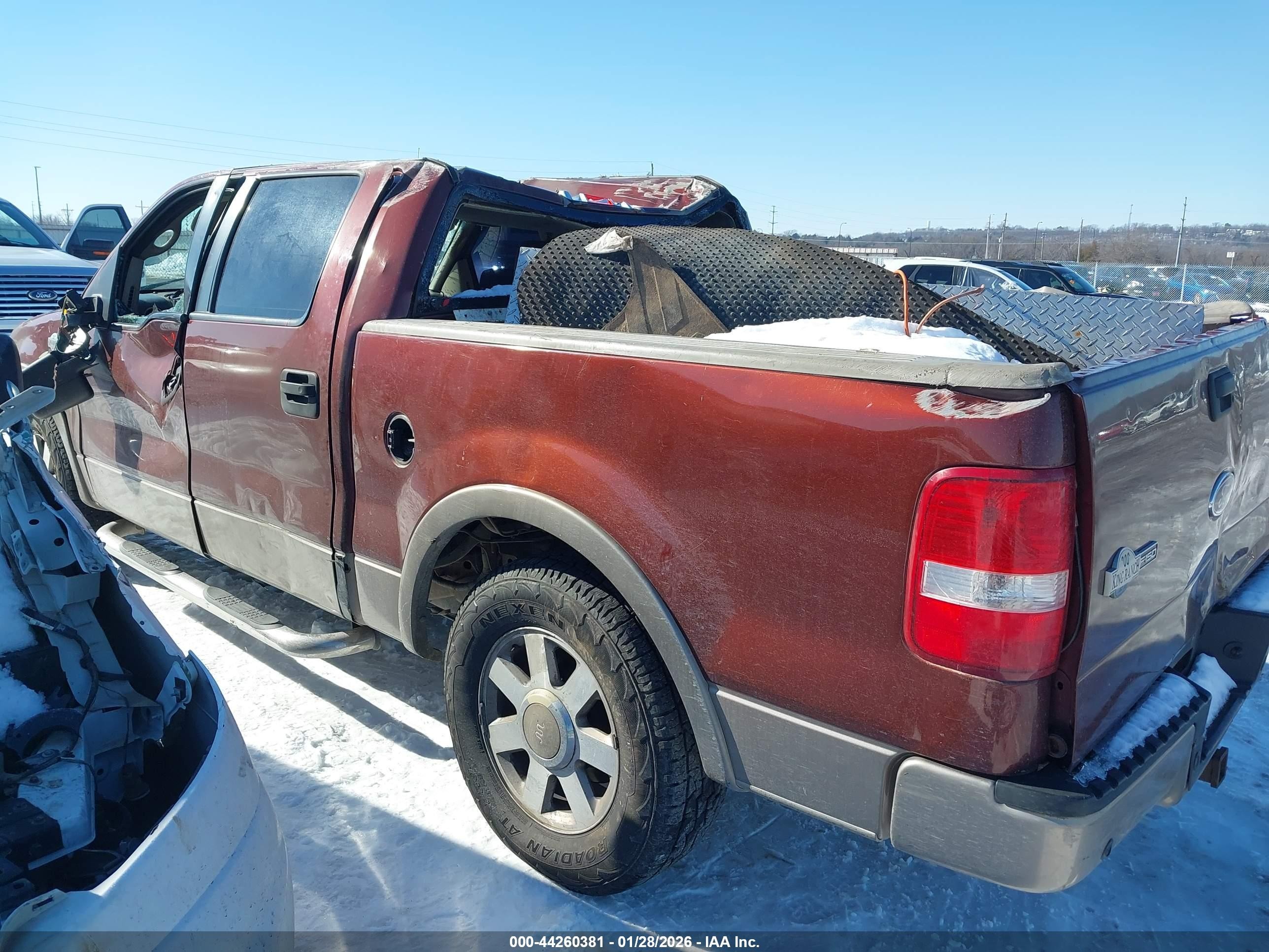 2005 Ford F-150 Lariat/xlt Burgundy vin: 1FTPW12585KC82766
