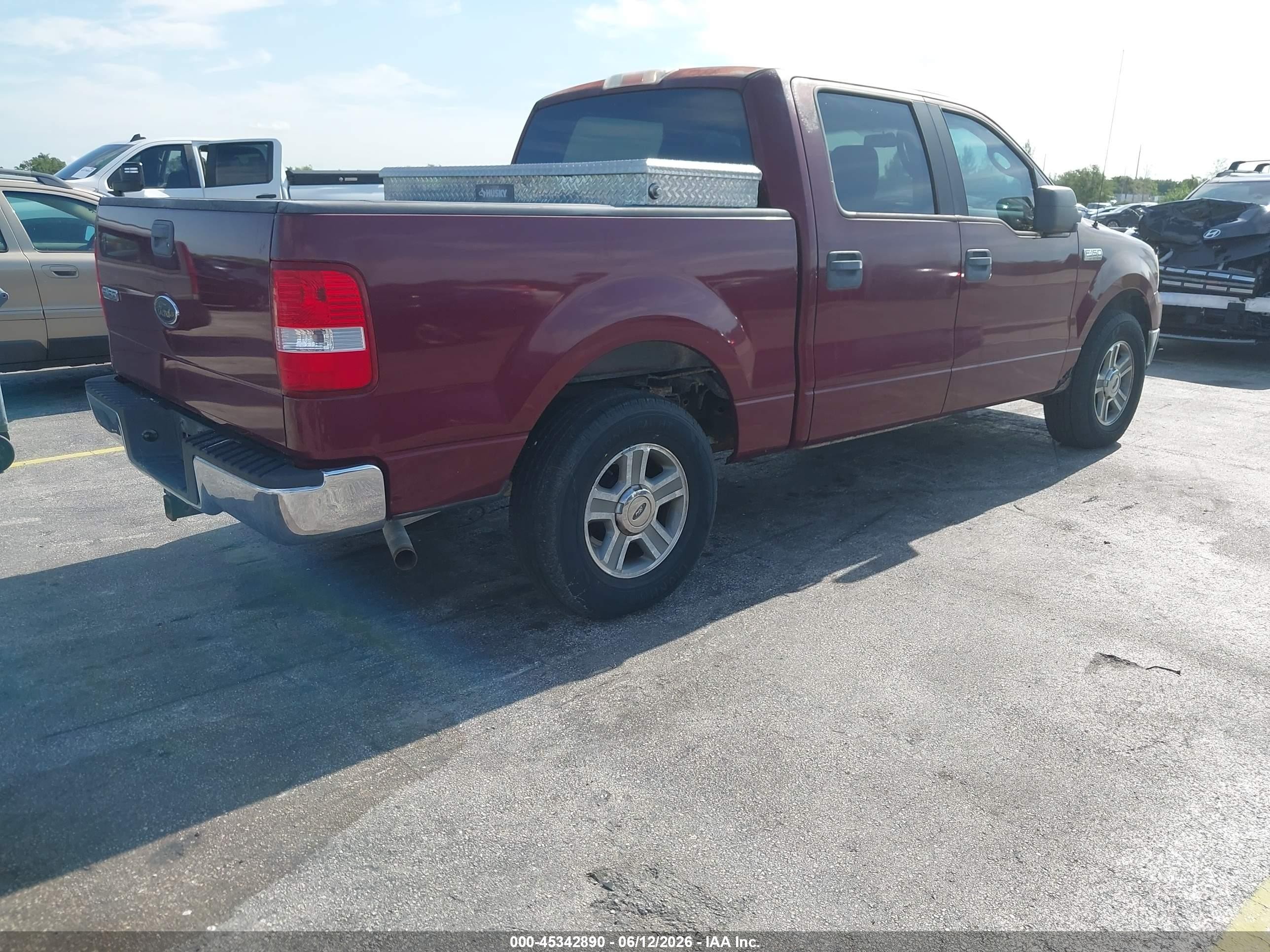 2005 Ford F-150 Lariat/xlt Red vin: 1FTPW12585KD22151