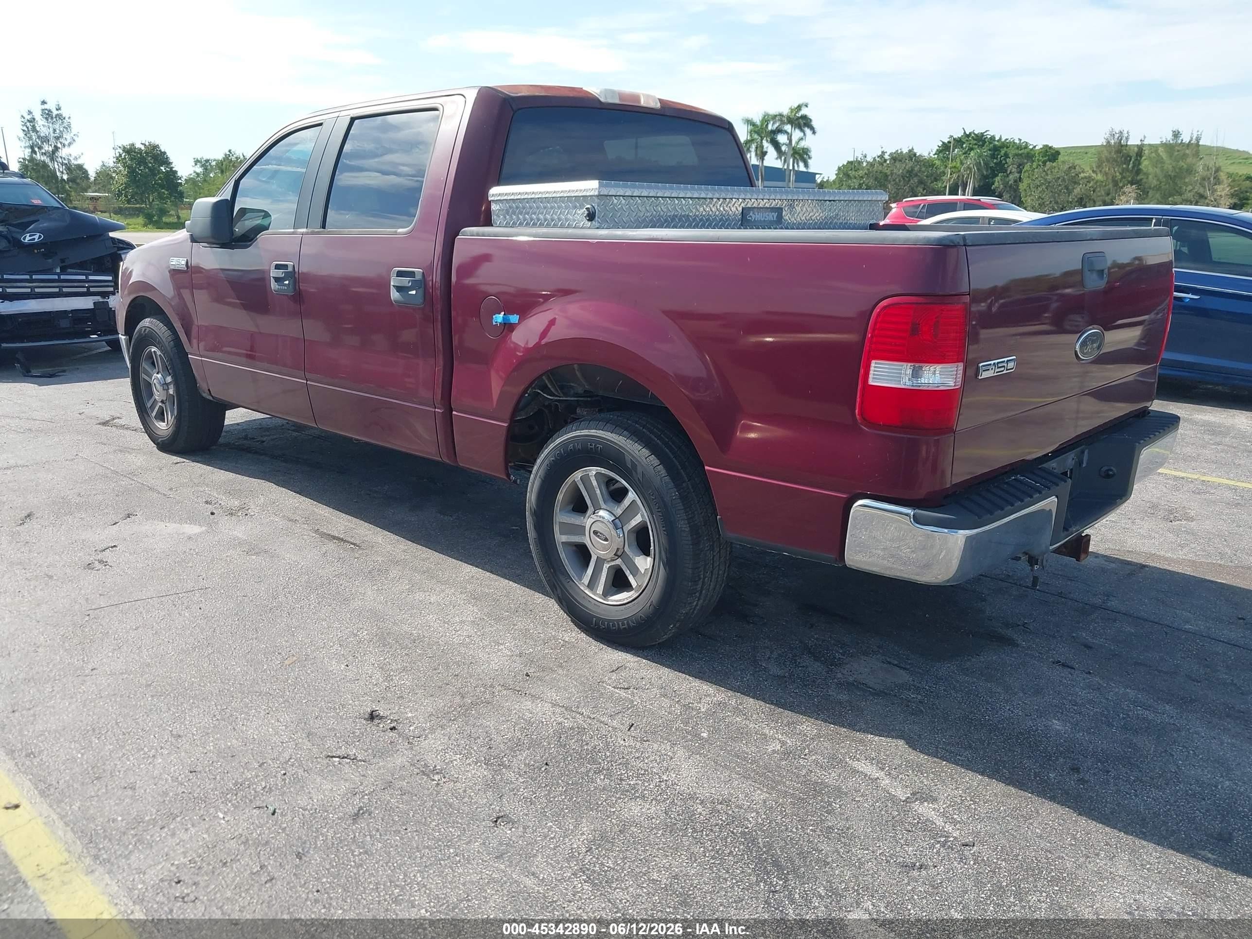2005 Ford F-150 Lariat/xlt Red vin: 1FTPW12585KD22151