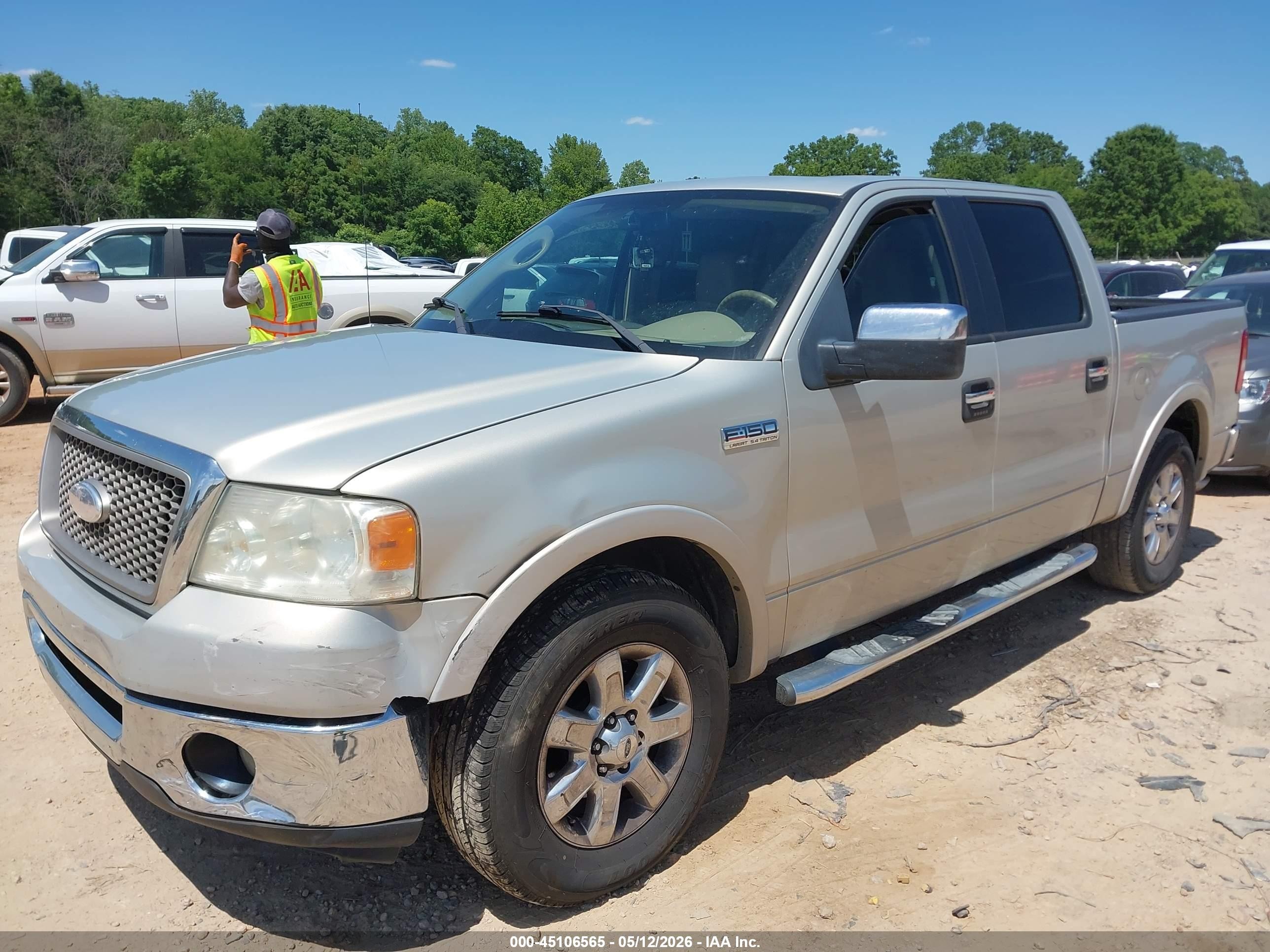 2006 Ford F-150 Lariat/xlt Silver vin: 1FTPW12586FA17355