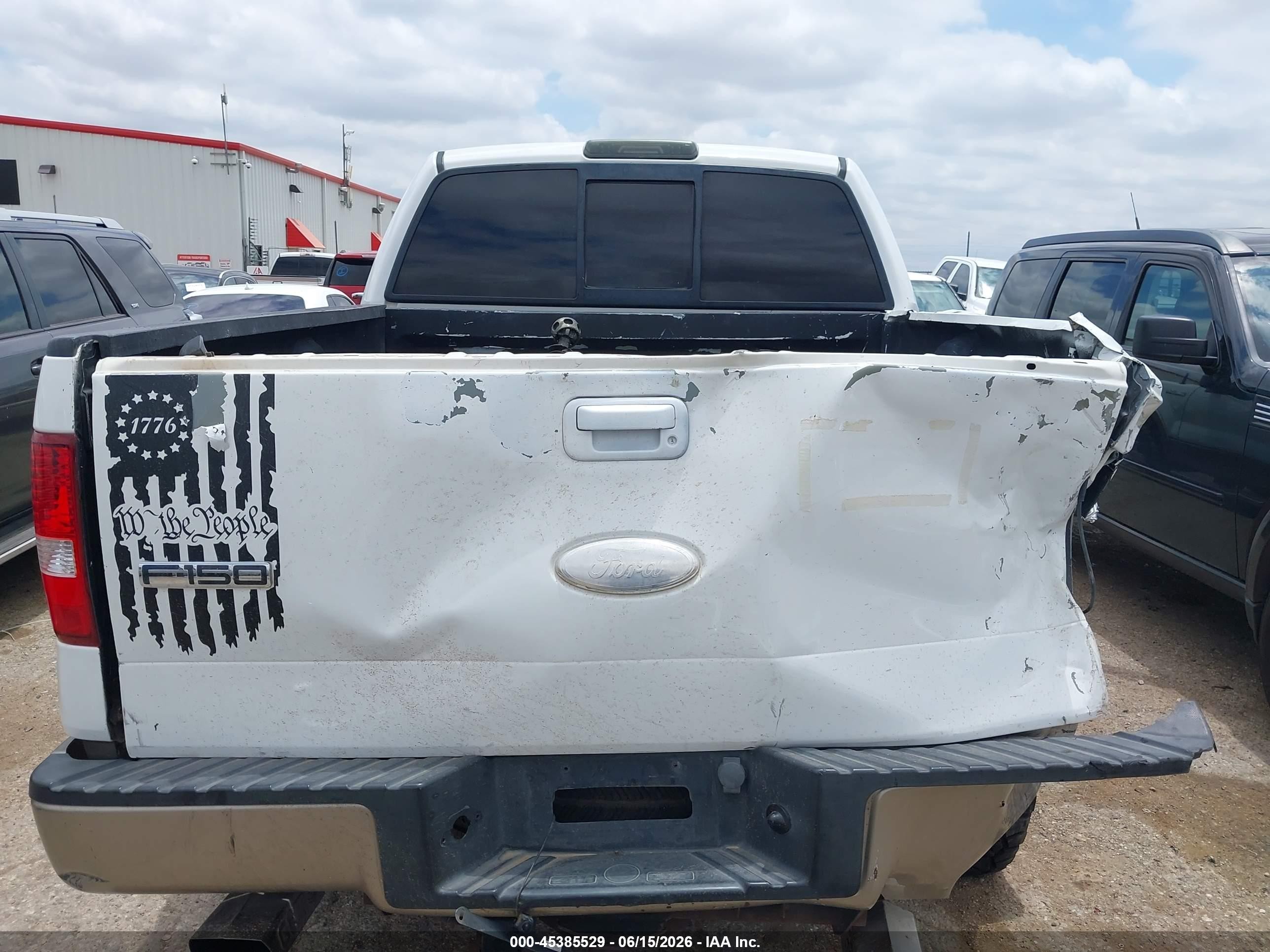 2006 Ford F-150 Lariat/xlt White vin: 1FTPW12586KB04342