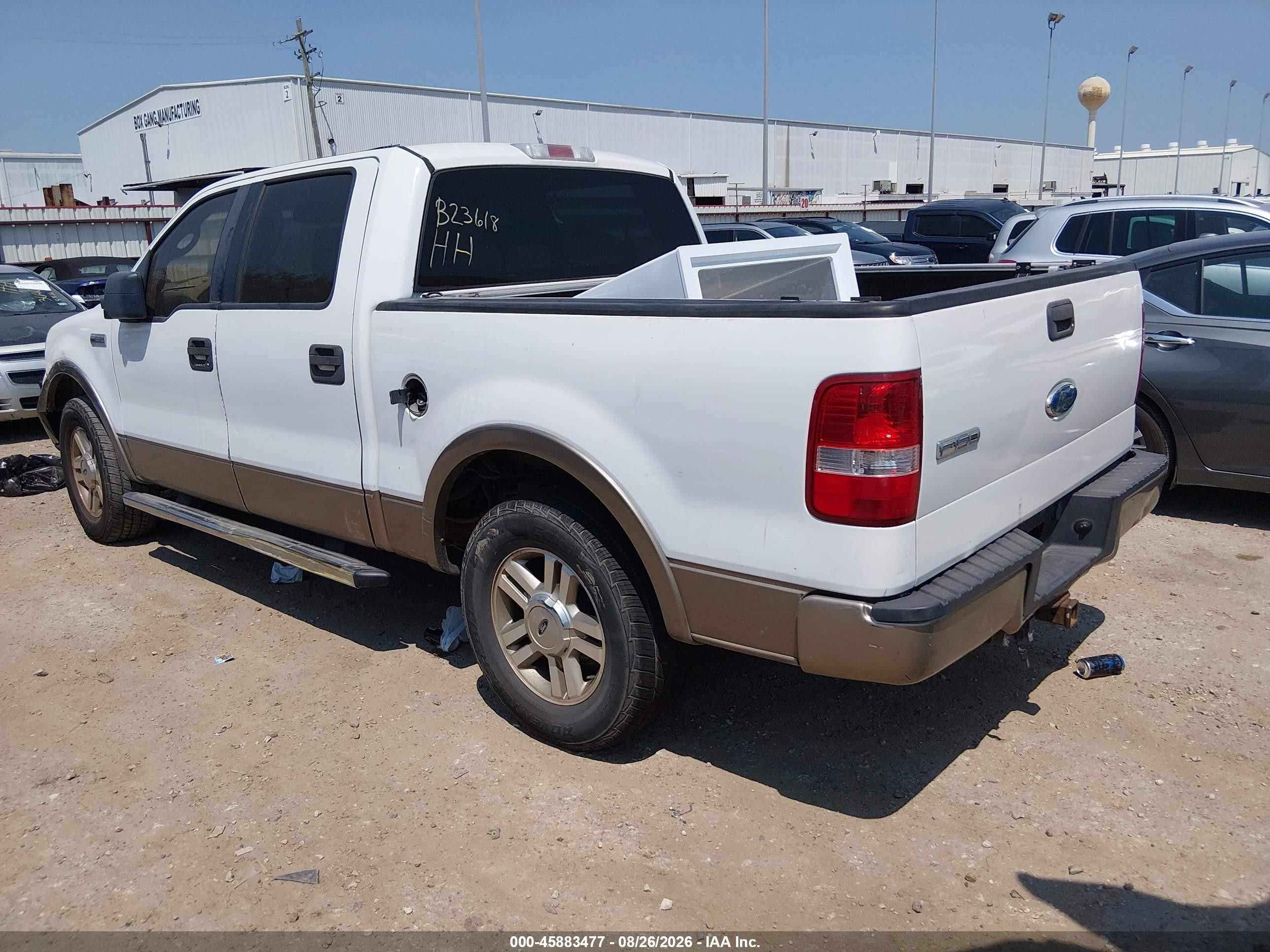 2006 Ford F-150 Lariat/xlt White vin: 1FTPW12586KB23618