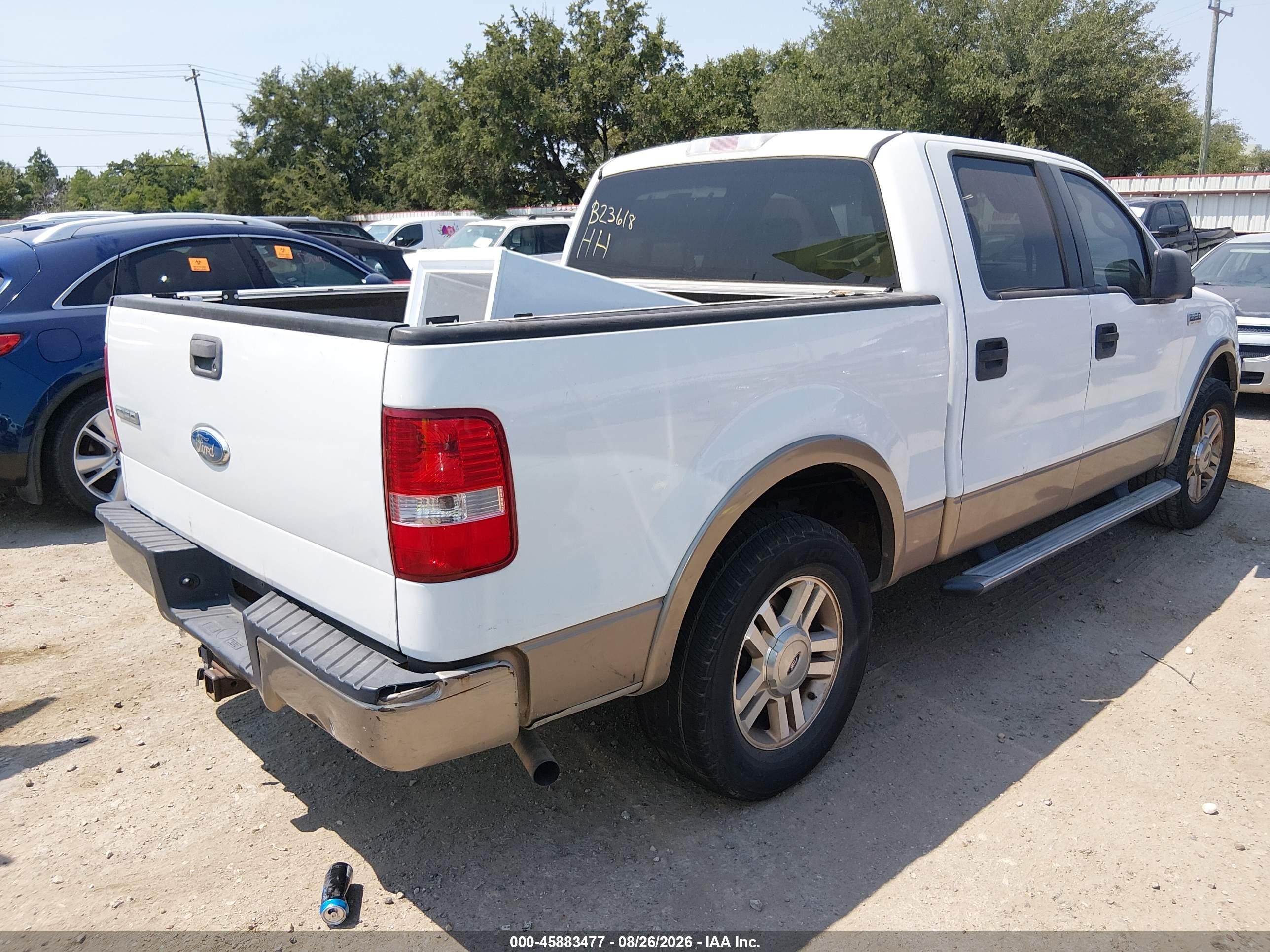 2006 Ford F-150 Lariat/xlt White vin: 1FTPW12586KB23618