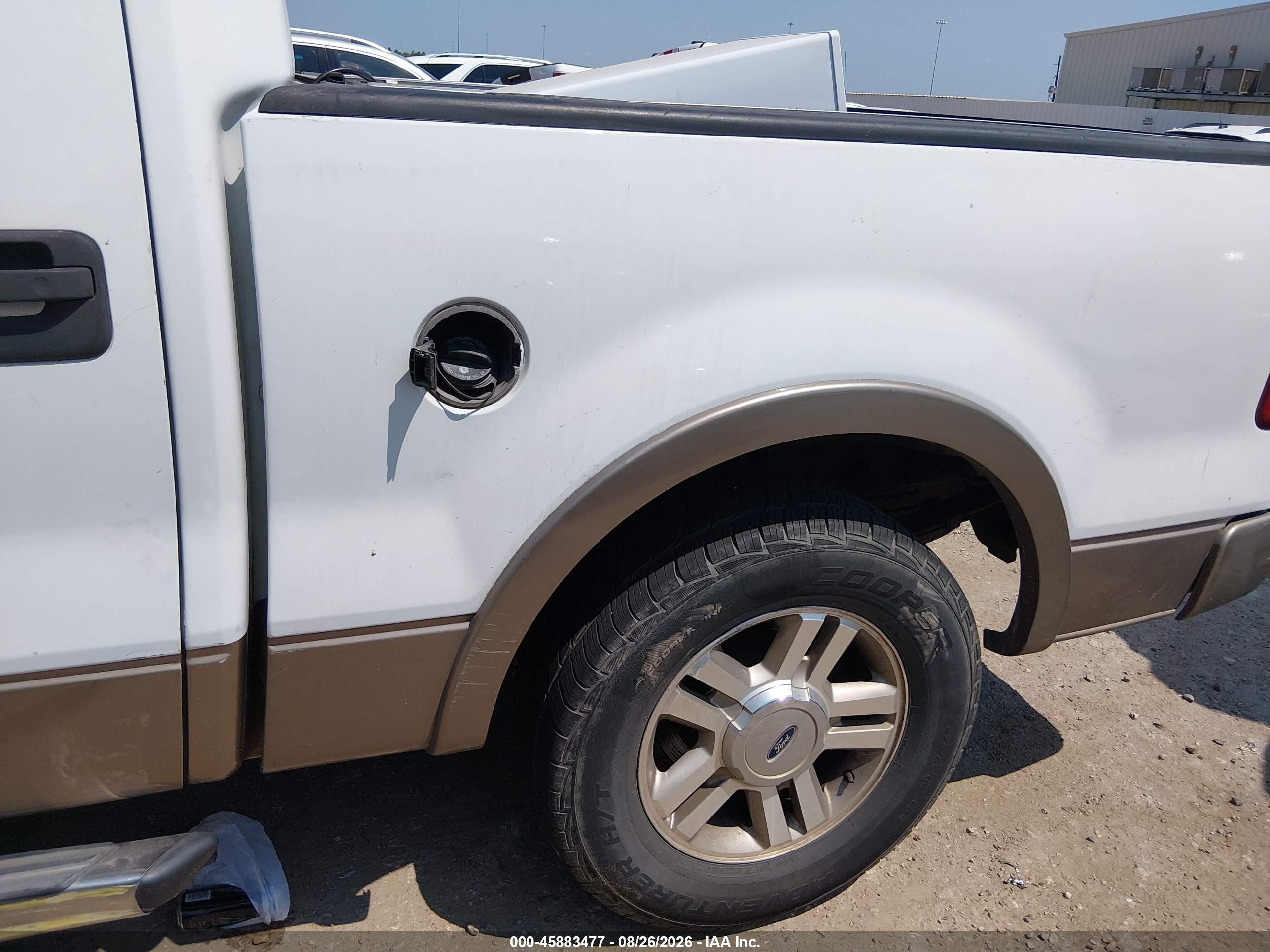 2006 Ford F-150 Lariat/xlt White vin: 1FTPW12586KB23618