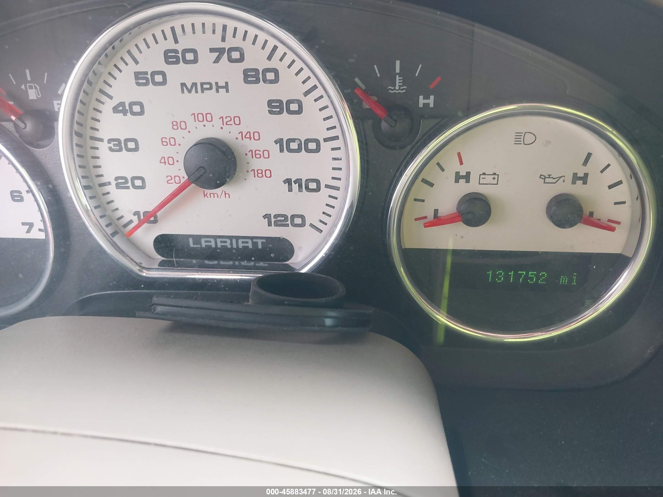 2006 Ford F-150 Lariat/xlt White vin: 1FTPW12586KB23618