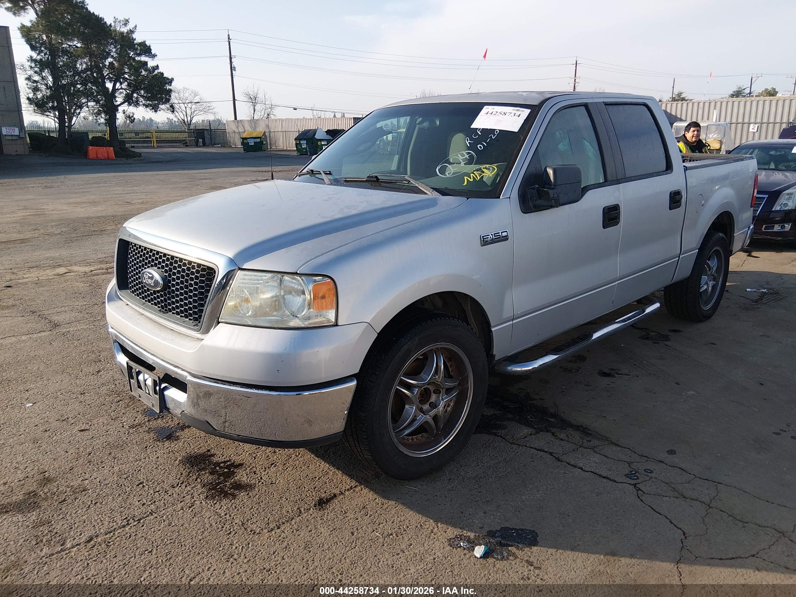 2007 Ford F-150 Lariat/xlt Silver vin: 1FTPW12587KC82074