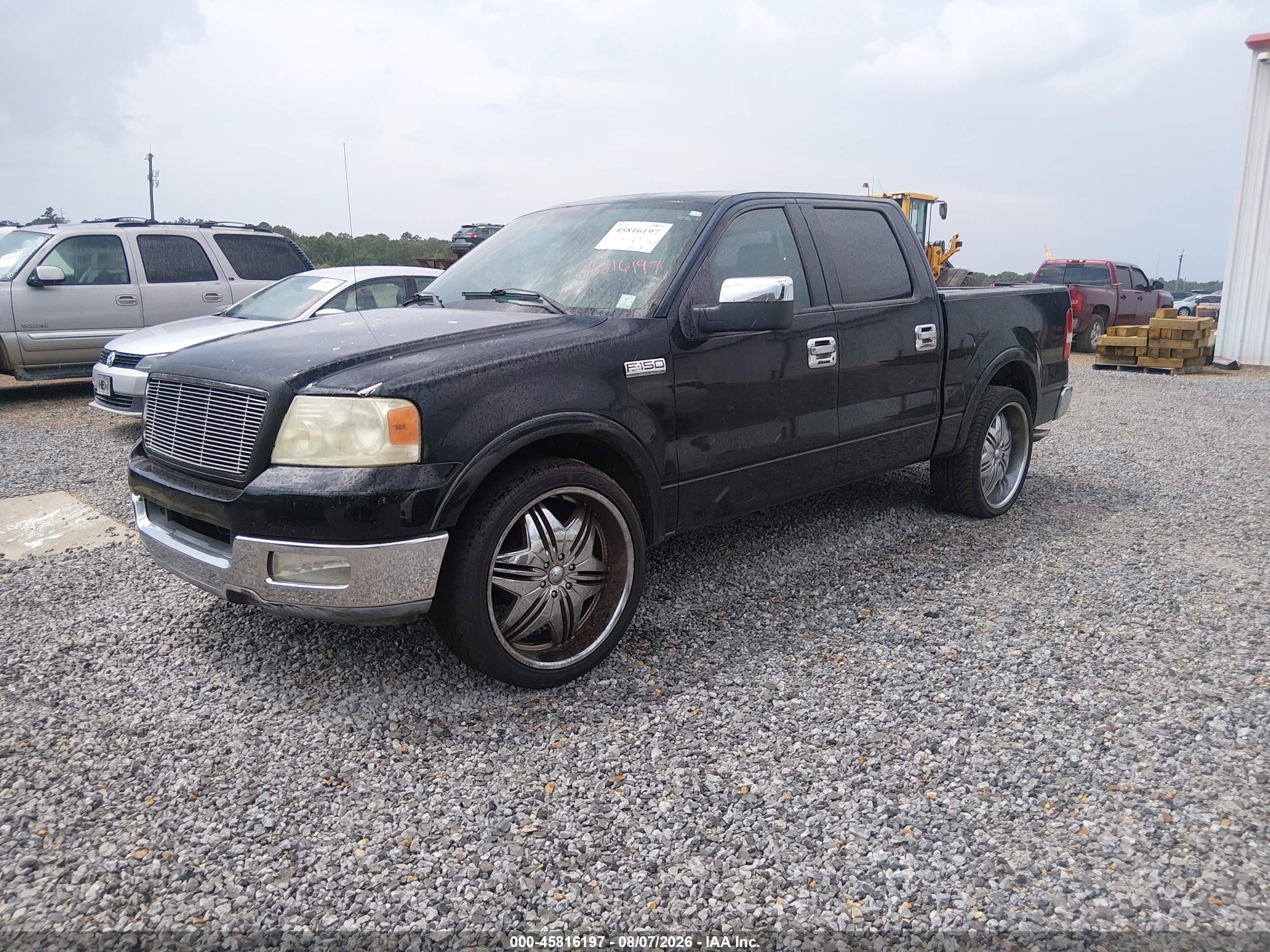 2004 Ford F-150 Lariat/xlt Black vin: 1FTPW12594FA19726