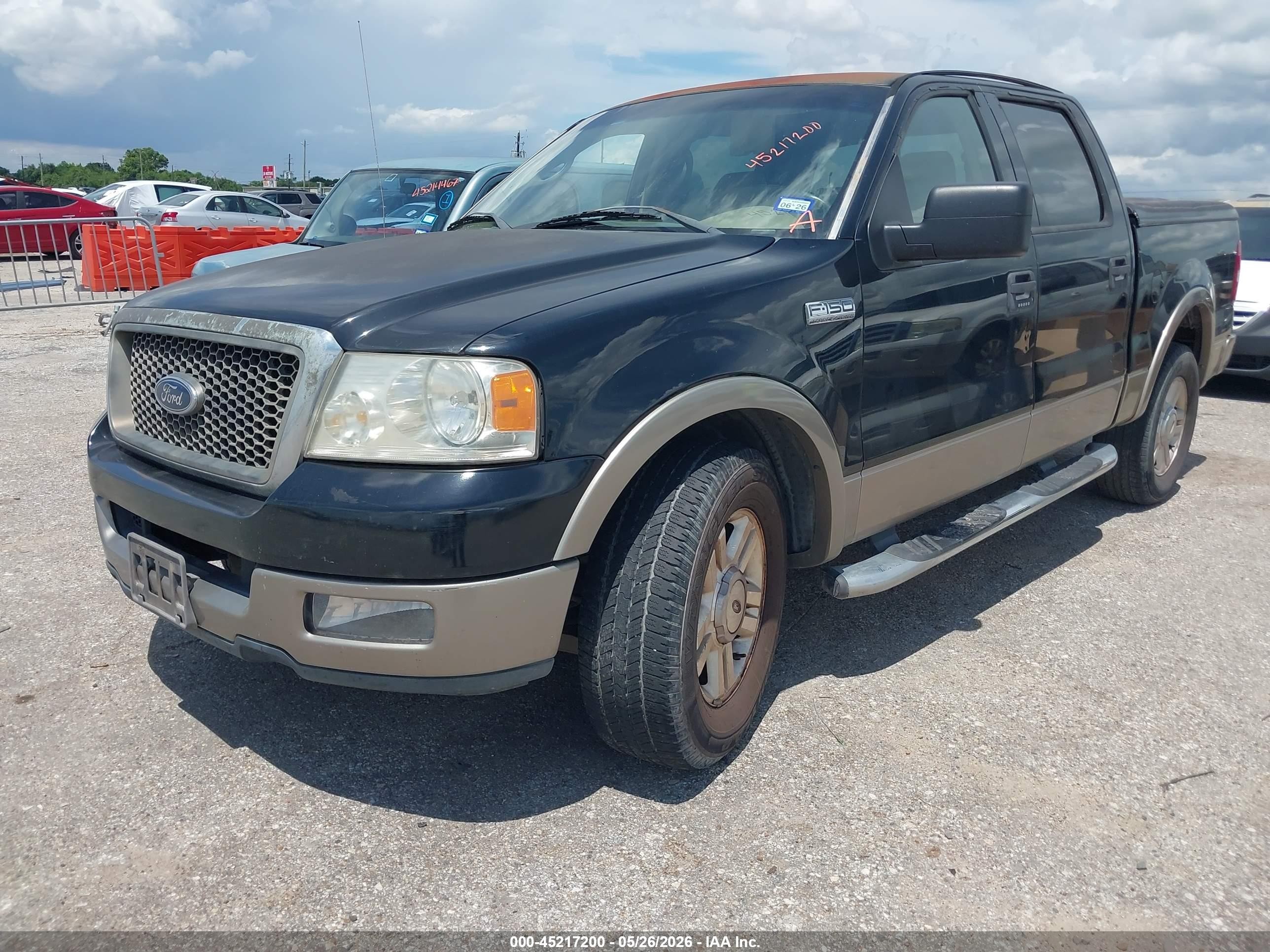 2004 Ford F-150 Lariat/xlt Black vin: 1FTPW12594KC10375