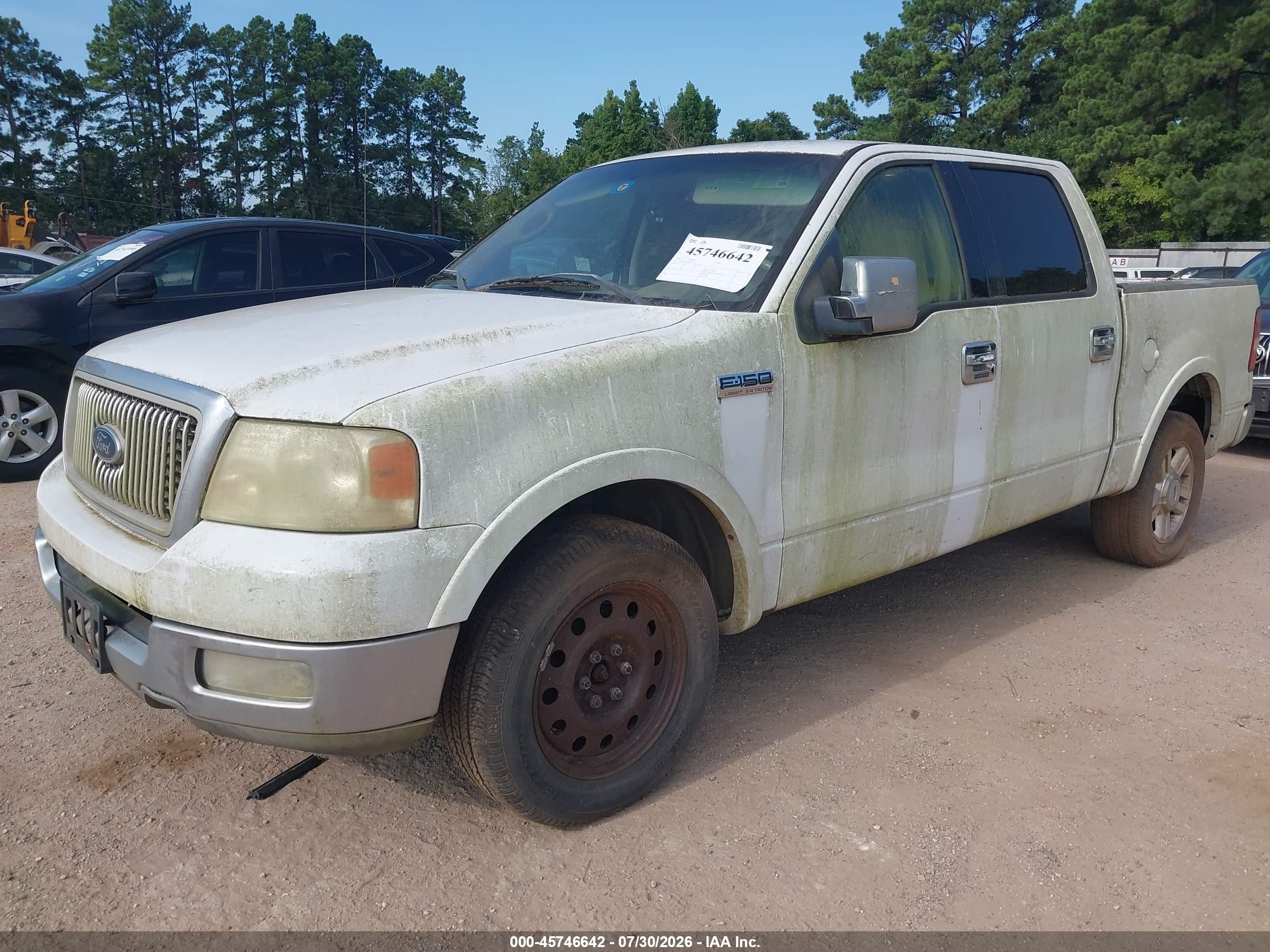 2004 Ford F-150 Lariat/xlt White vin: 1FTPW12594KD37742