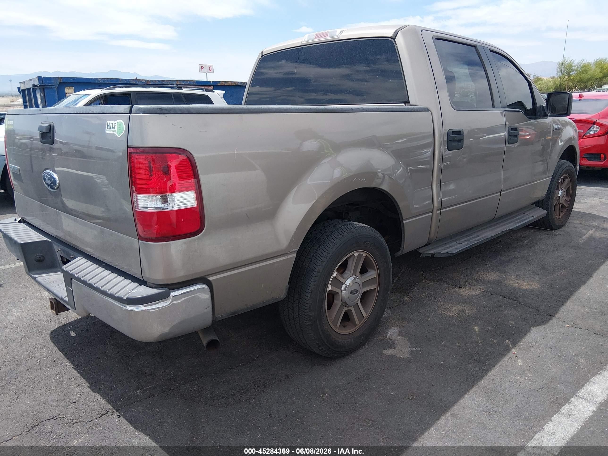 2005 Ford F-150 Lariat/xlt Champagne vin: 1FTPW12595FB20623