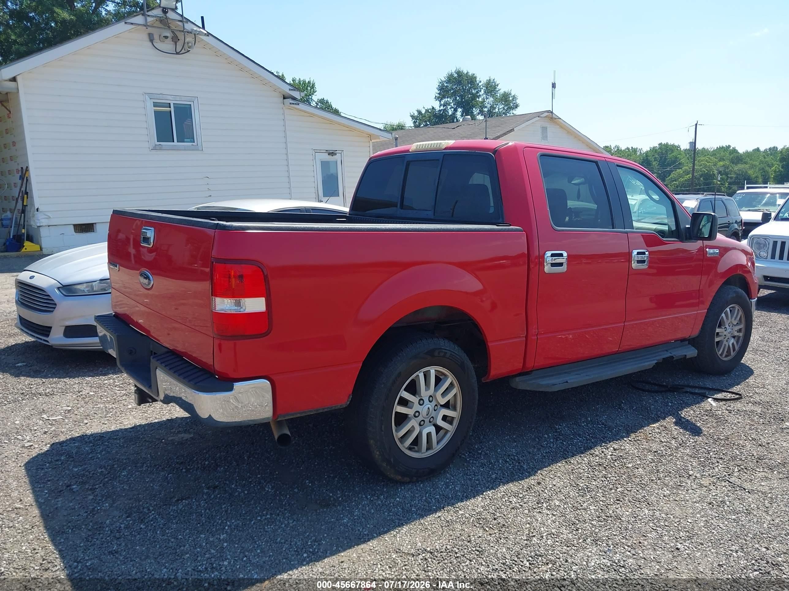 2005 Ford F-150 Lariat/xlt Red vin: 1FTPW12595KC60503