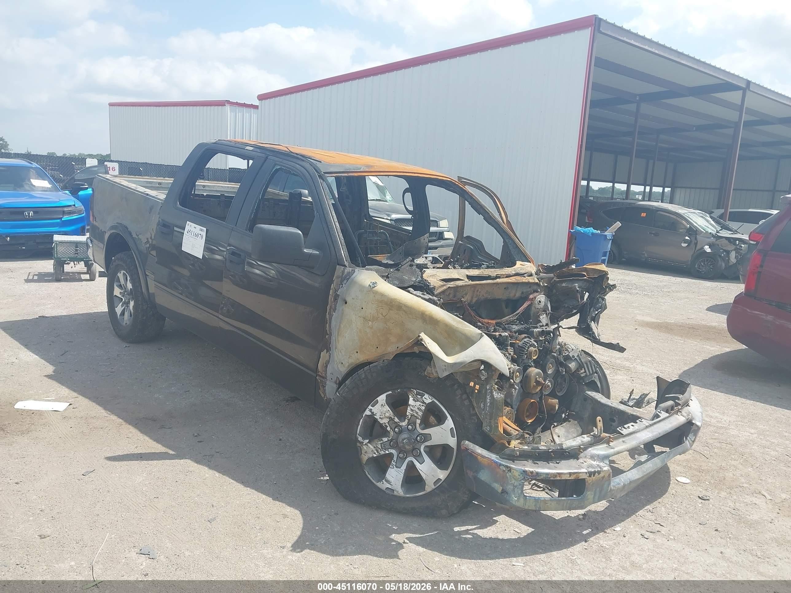 2005 Ford F-150 Lariat/xlt Brown vin: 1FTPW125X5FA67169