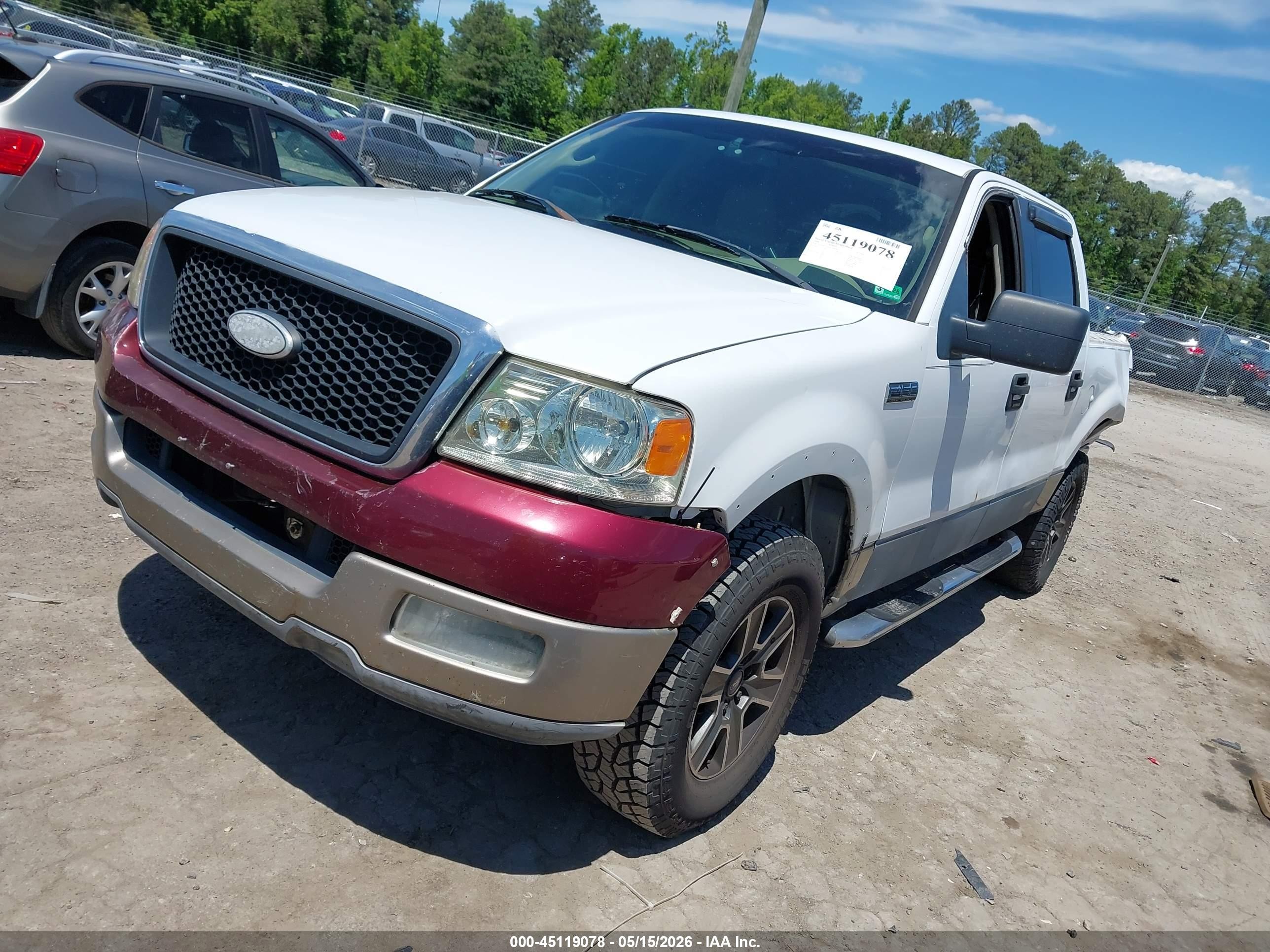 2006 Ford F-150 Lariat/xlt White vin: 1FTPW125X6FA64936