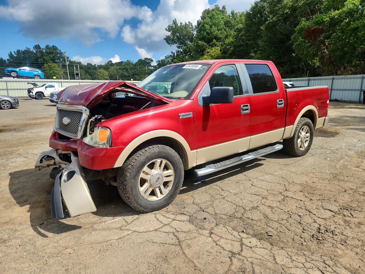 2007 Ford F150 Supercrew Red vin: 1FTPW12V07FB61662