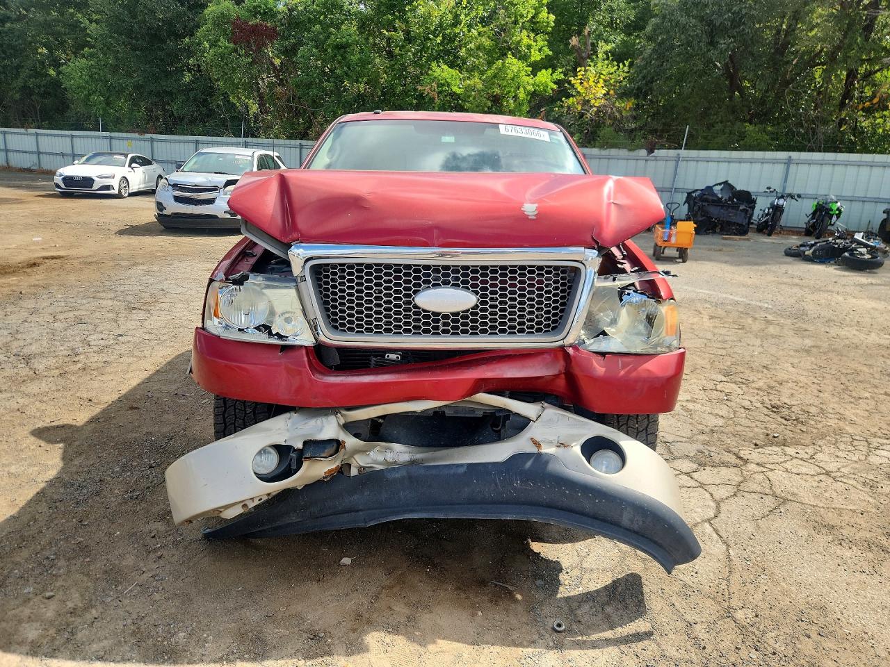 2007 Ford F150 Supercrew Red vin: 1FTPW12V07FB61662