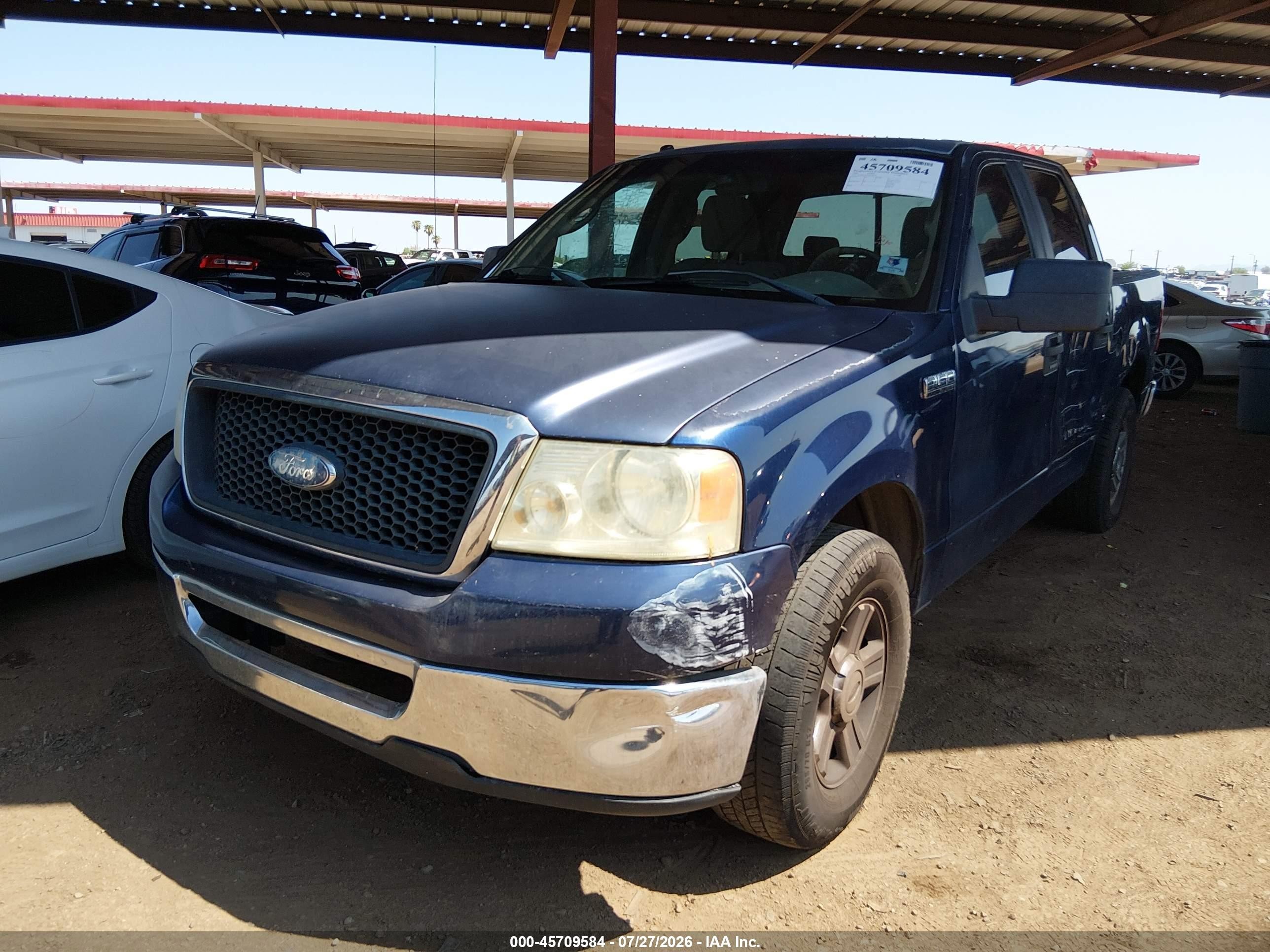 2007 Ford F-150 Lariat/xlt Blue vin: 1FTPW12V07KD08103