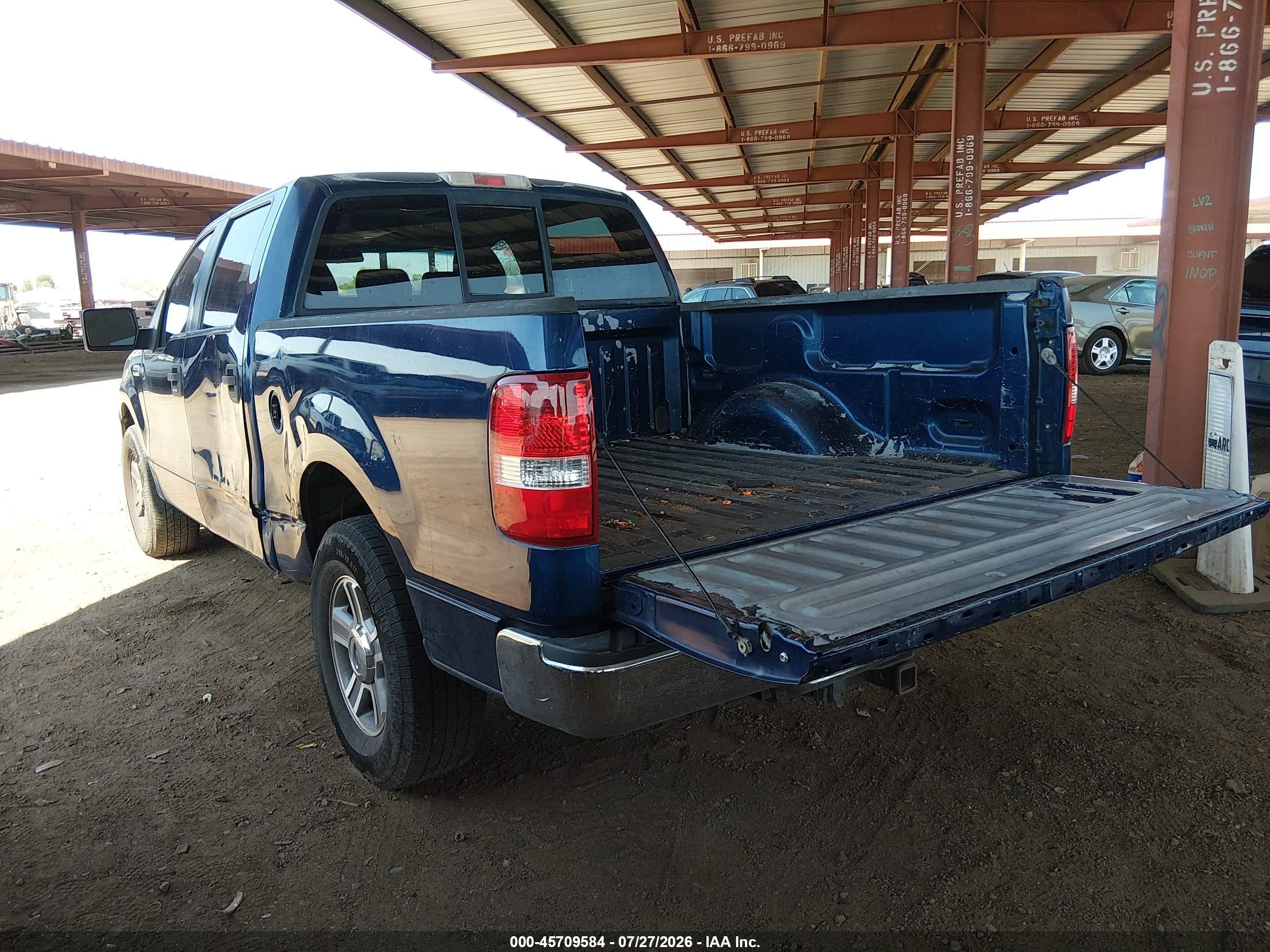 2007 Ford F-150 Lariat/xlt Blue vin: 1FTPW12V07KD08103