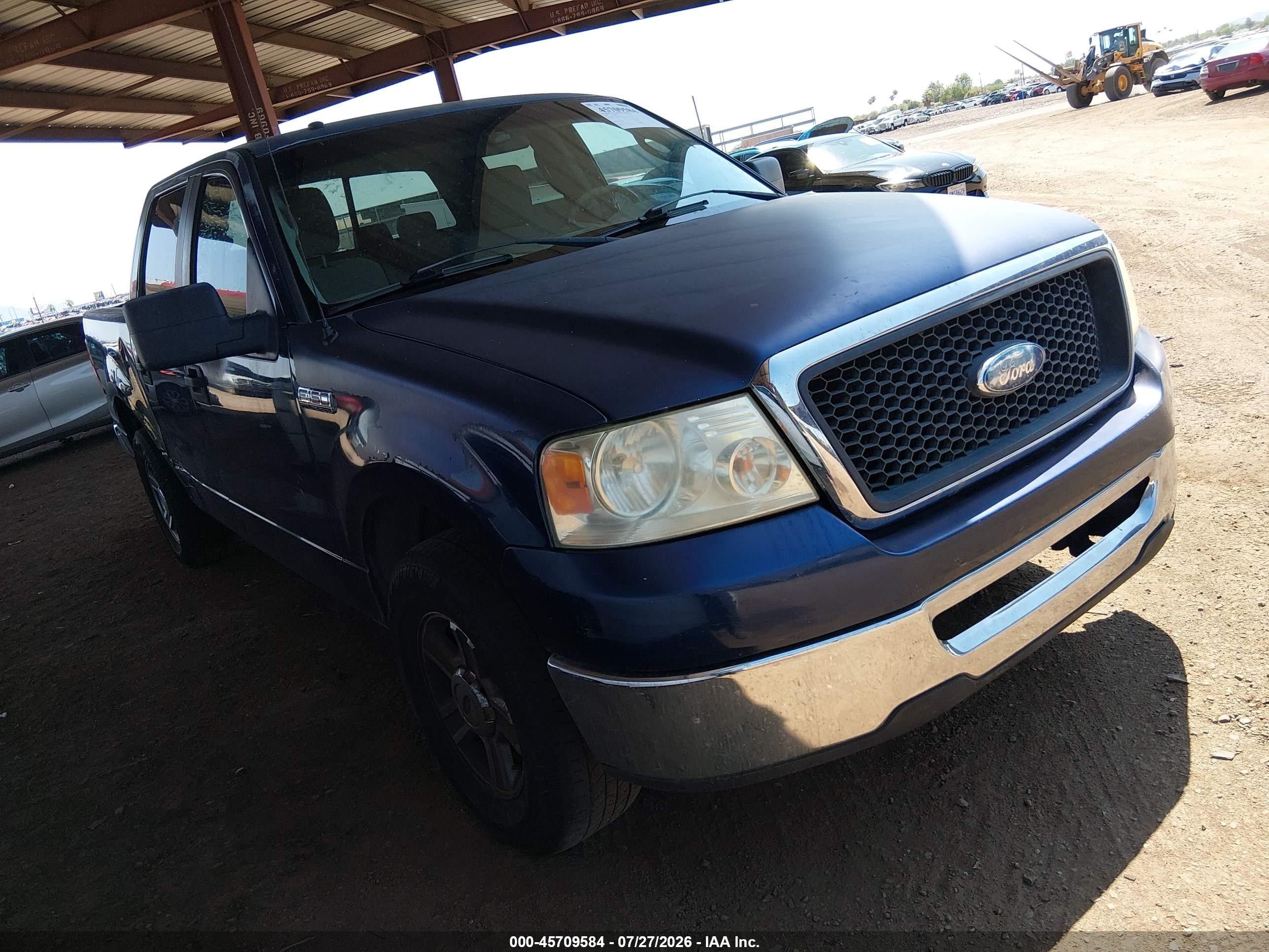 2007 Ford F-150 Lariat/xlt Blue vin: 1FTPW12V07KD08103