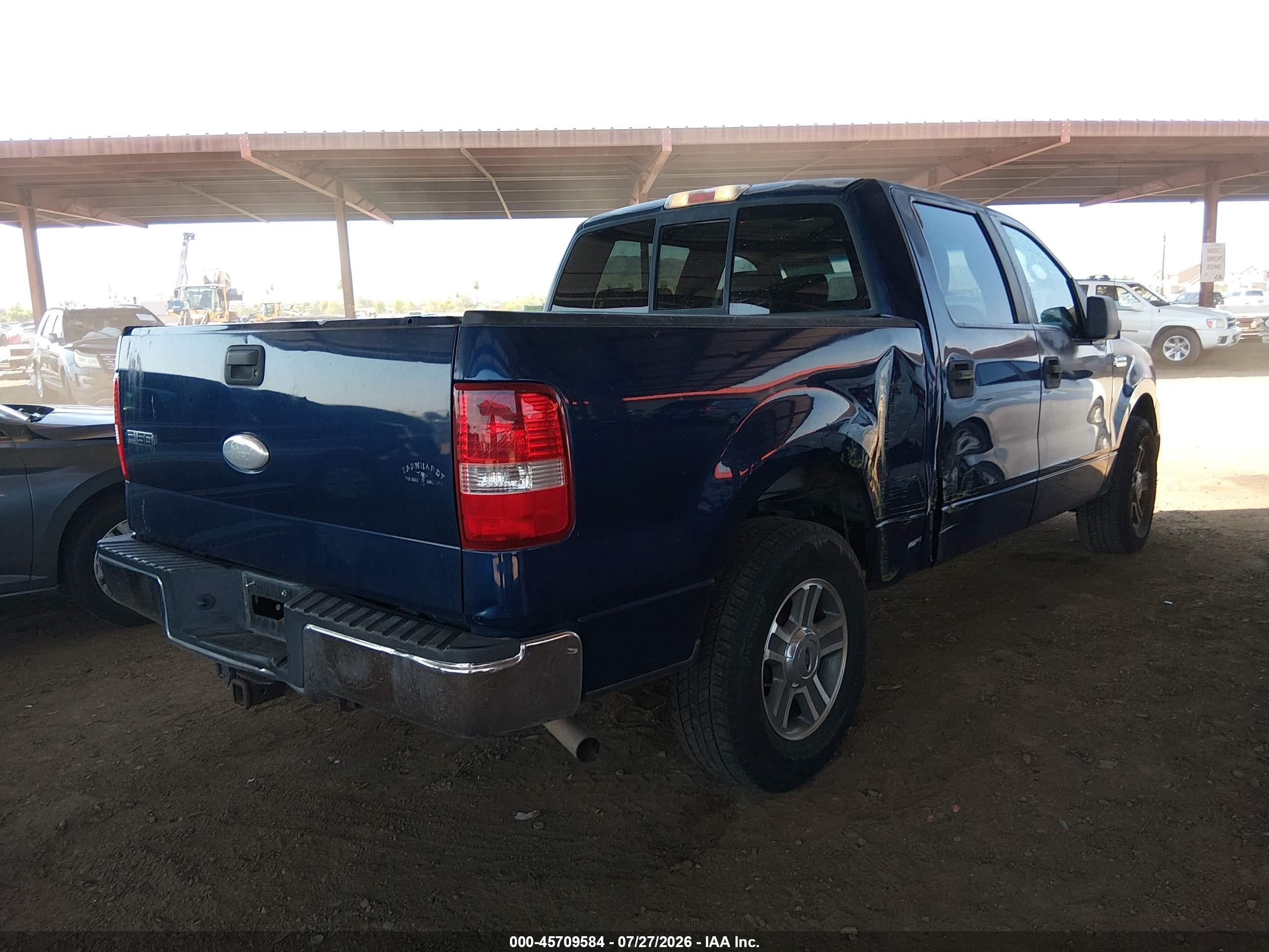 2007 Ford F-150 Lariat/xlt Blue vin: 1FTPW12V07KD08103