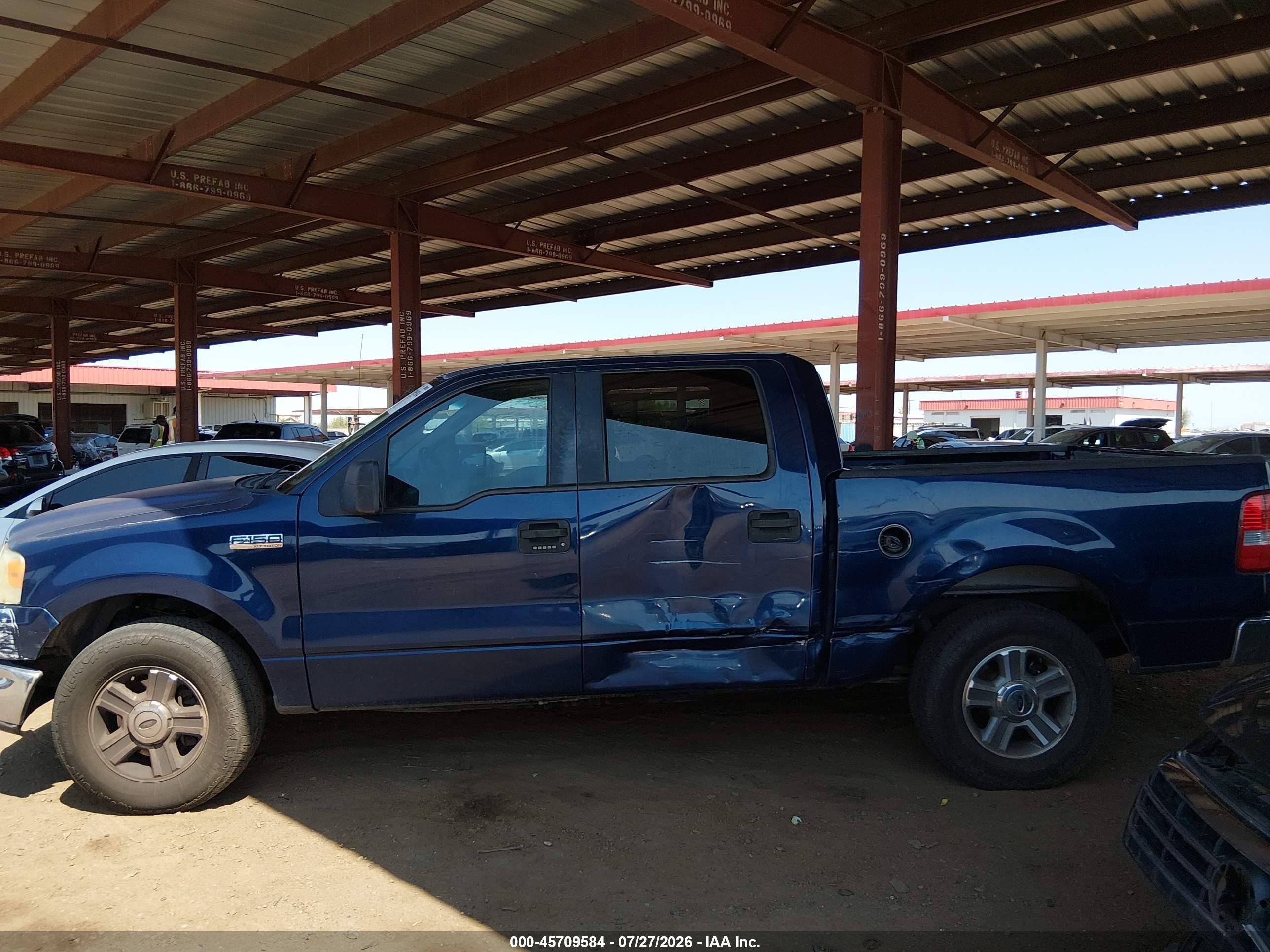 2007 Ford F-150 Lariat/xlt Blue vin: 1FTPW12V07KD08103