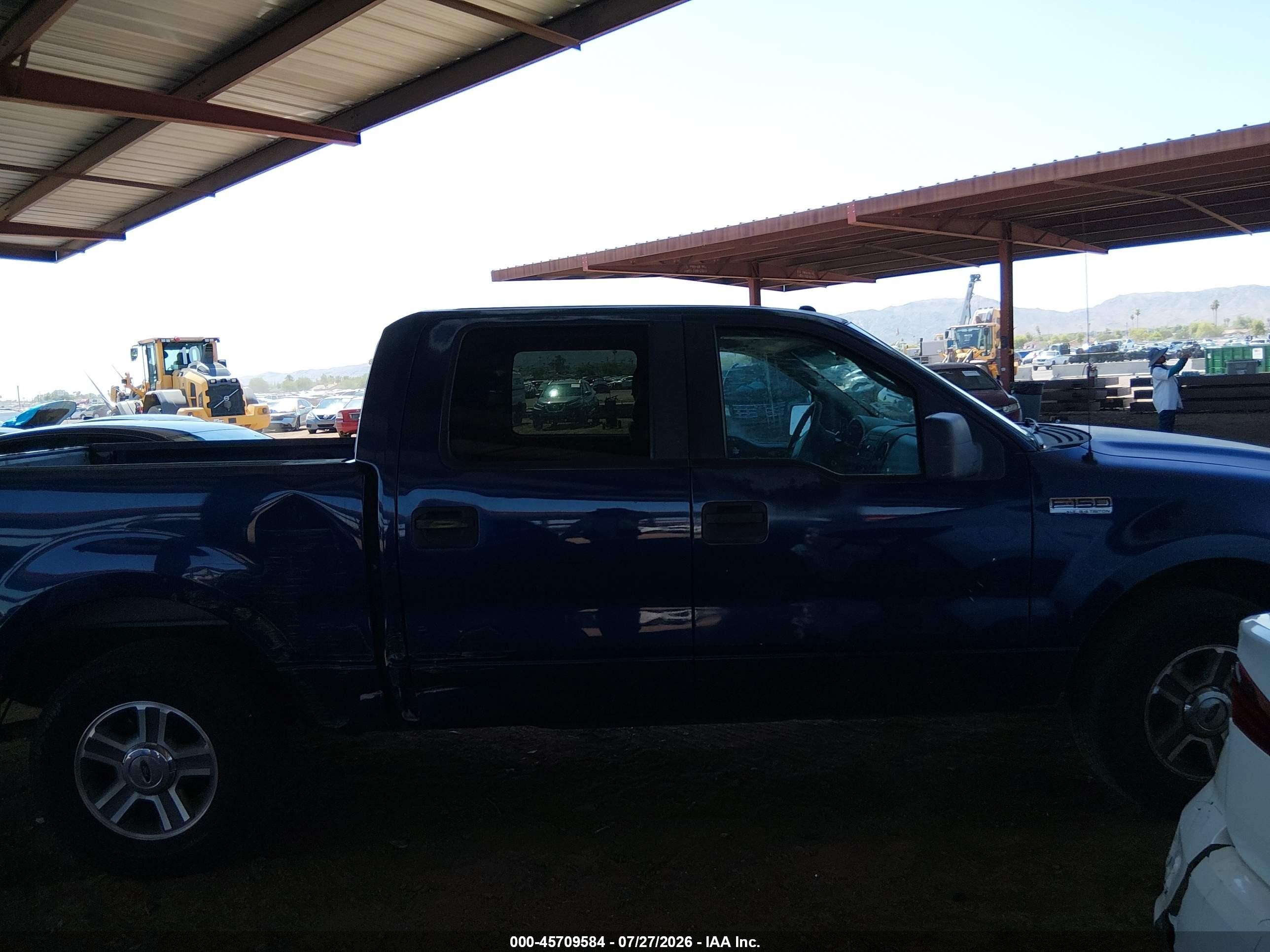 2007 Ford F-150 Lariat/xlt Blue vin: 1FTPW12V07KD08103