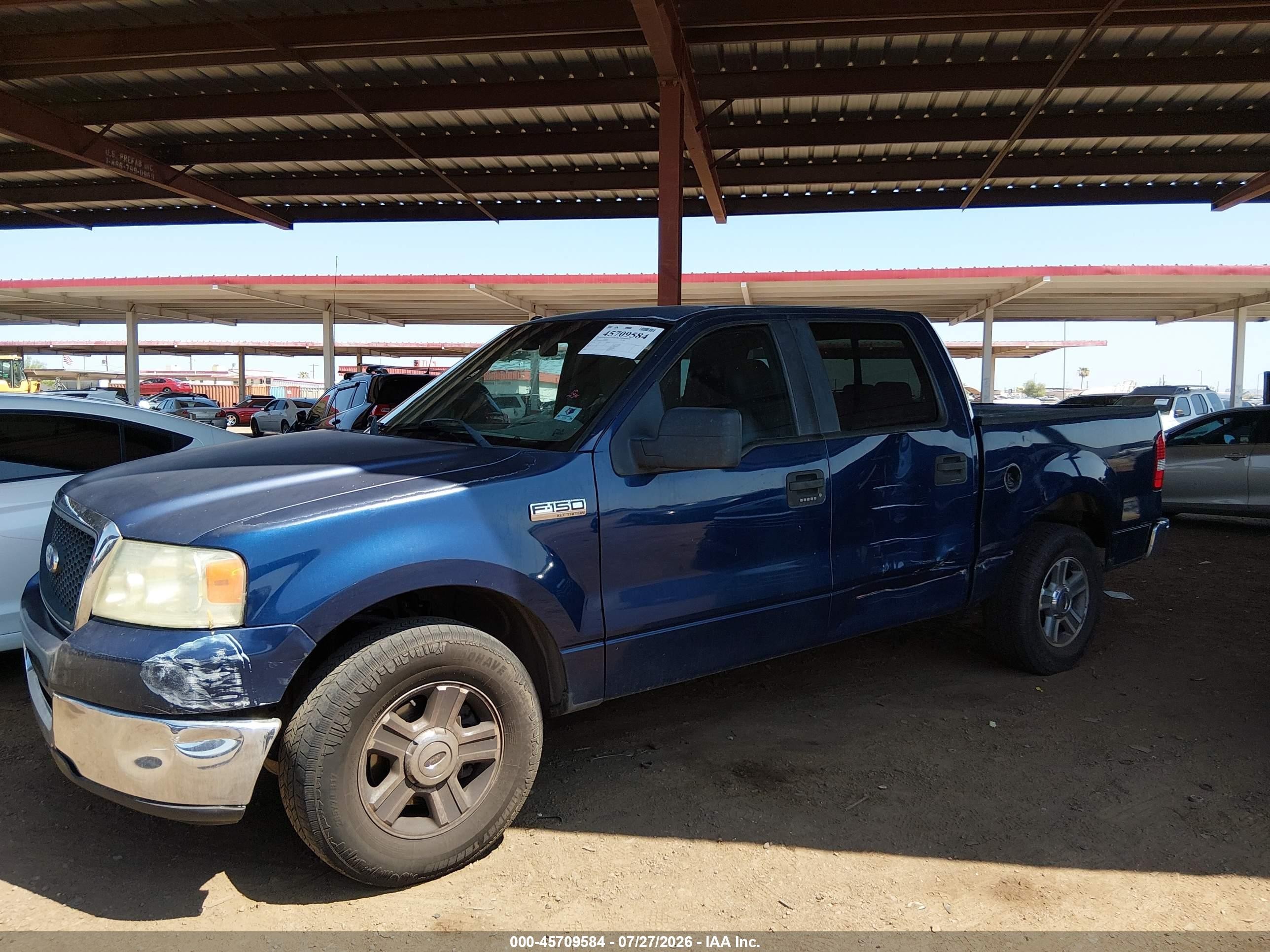 2007 Ford F-150 Lariat/xlt Blue vin: 1FTPW12V07KD08103