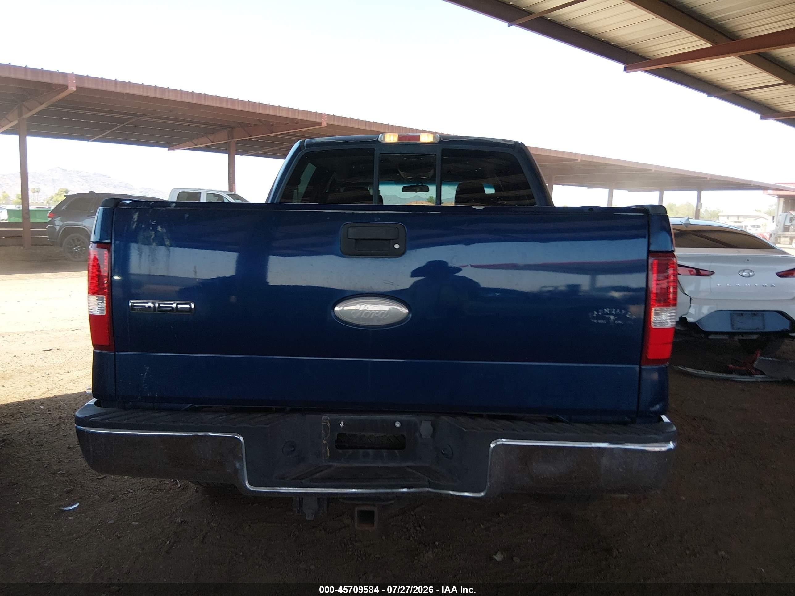2007 Ford F-150 Lariat/xlt Blue vin: 1FTPW12V07KD08103
